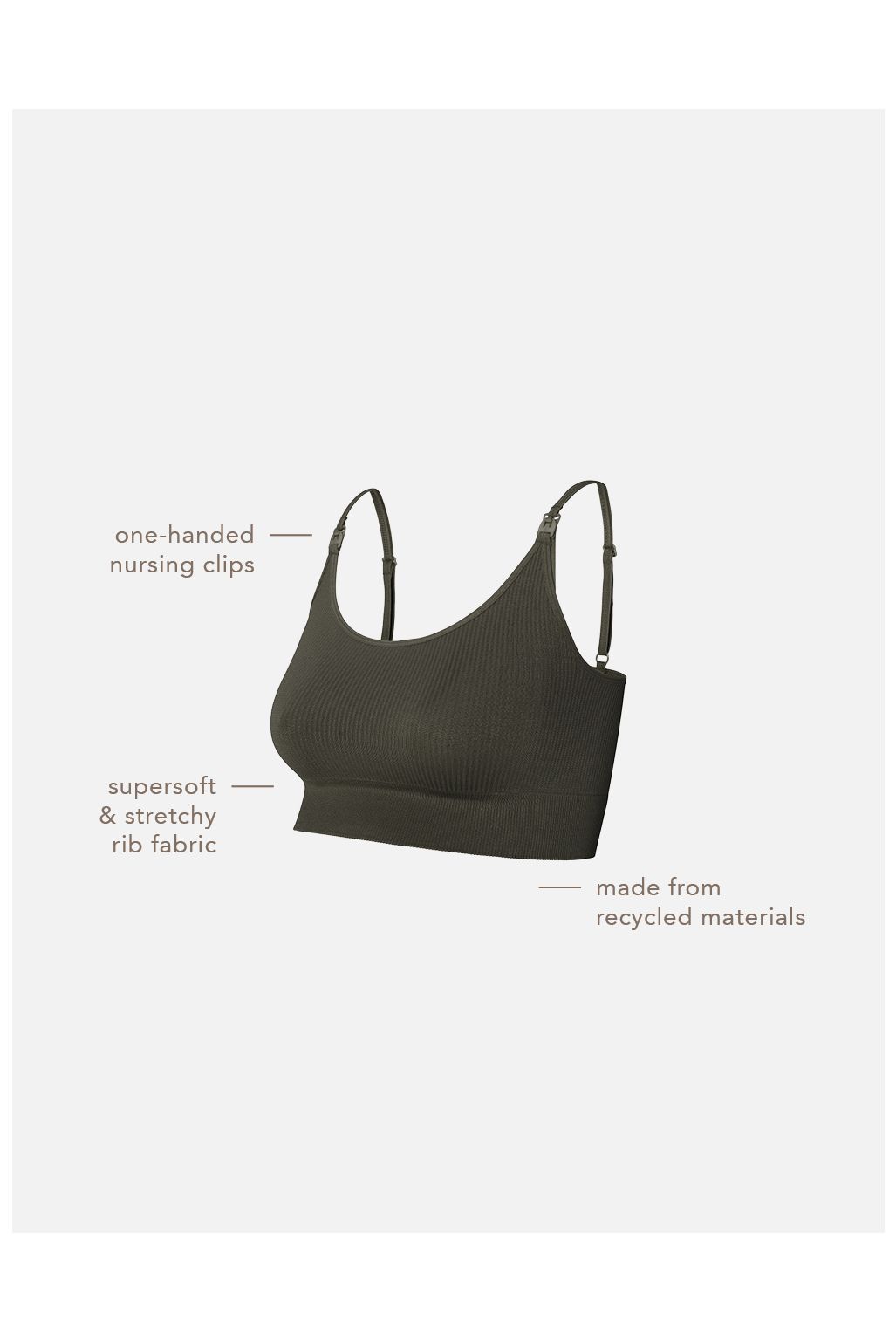 Noppies Soutien-gorge allaitement non-préformé Mira - Olive