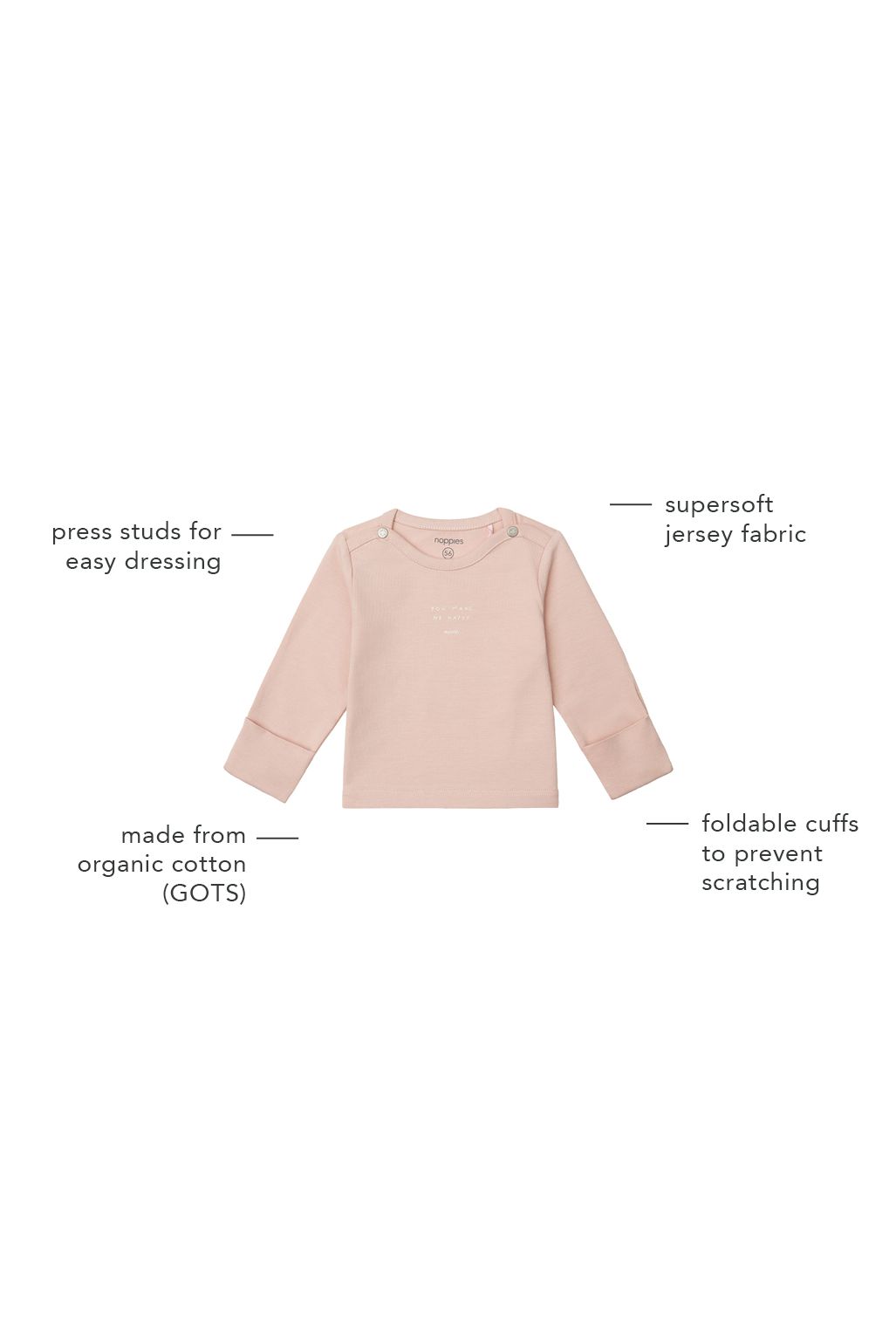 Noppies Baby T-shirt manches longues Neisse - Rose Smoke