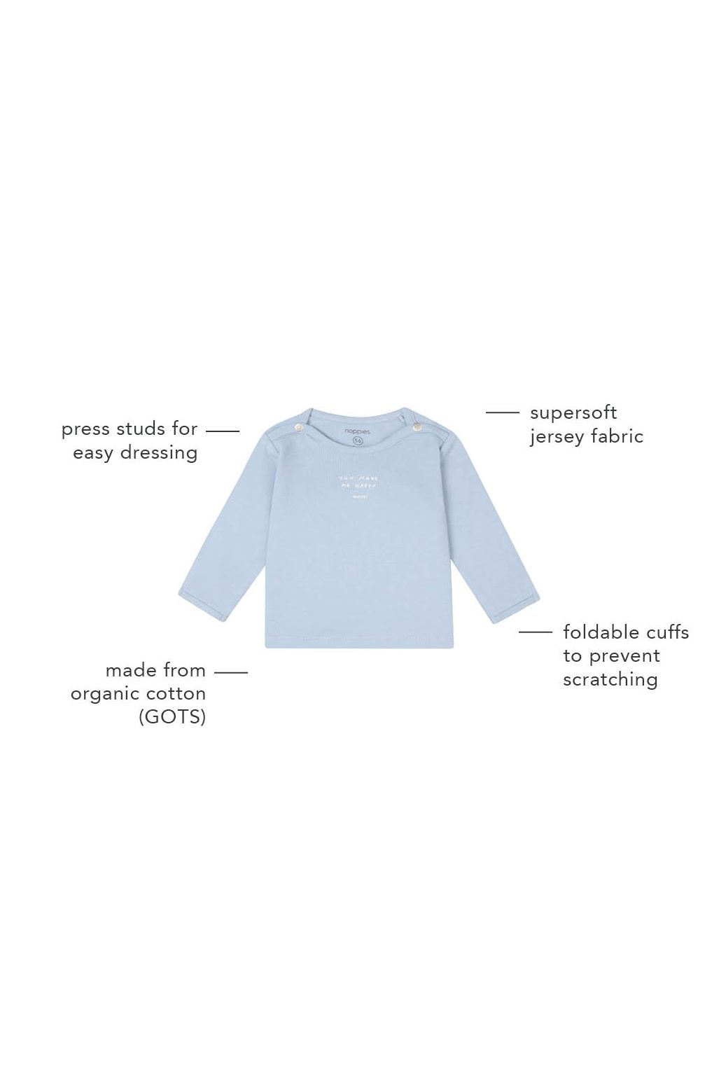 Noppies Baby Longsleeve Neisse - Blue Fog