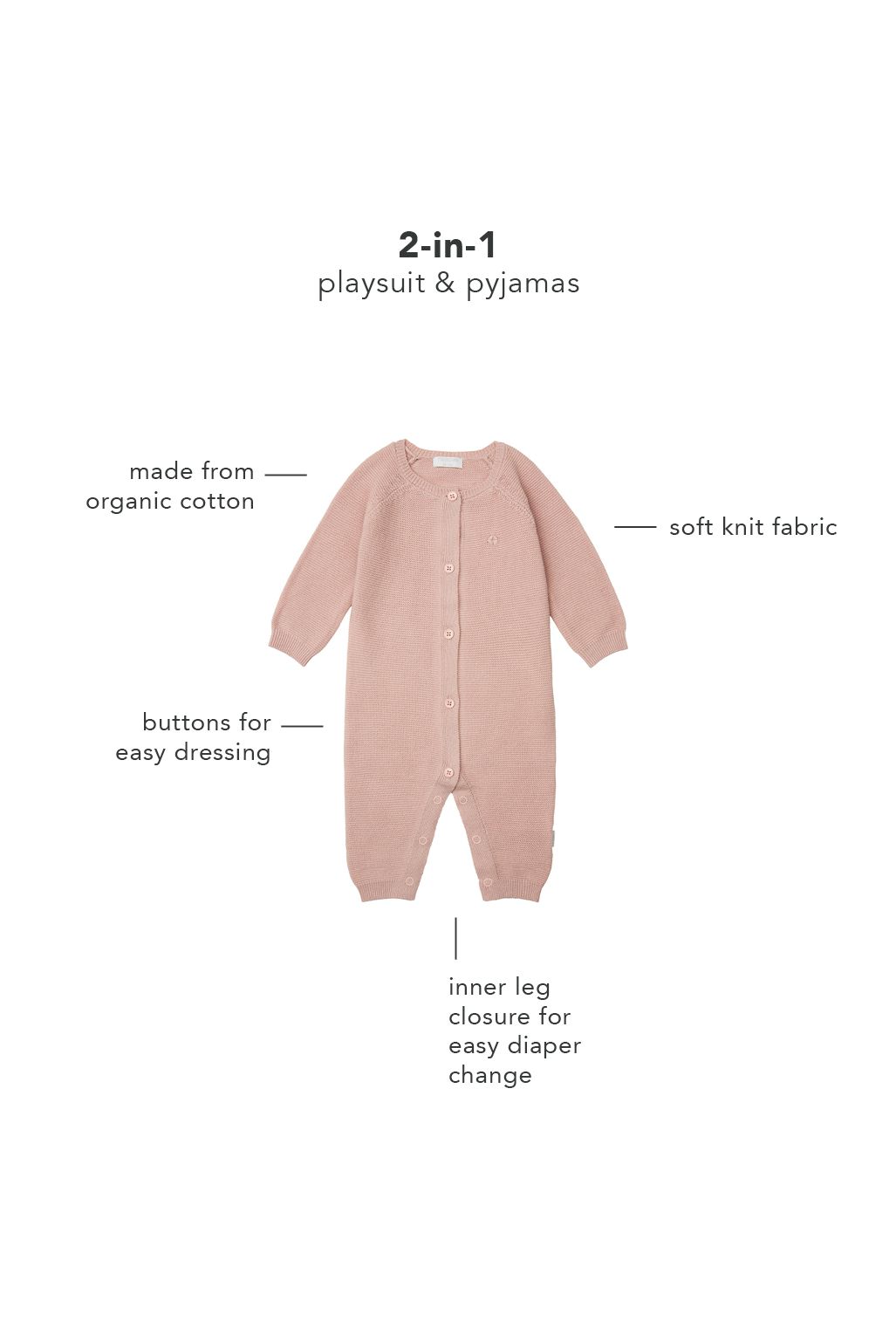 Noppies Baby Strampler Monrovia - Rose Smoke