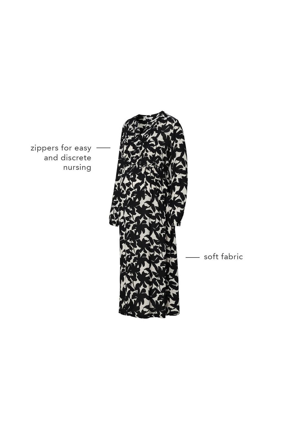 Noppies Jurk met voedingsfunctie Isaya - Black