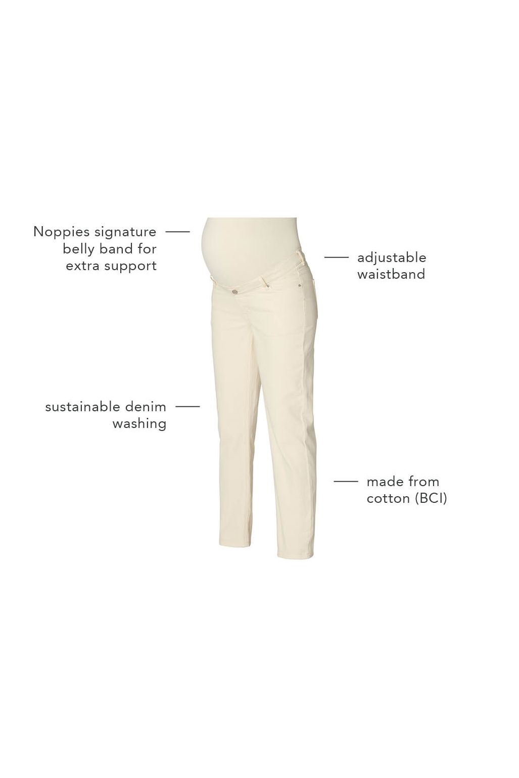 Noppies Straight jeans Azua - Bone White