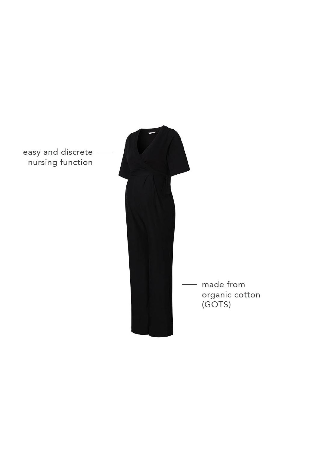 Noppies Jumpsuit met voedingsfunctie Indymay - Black