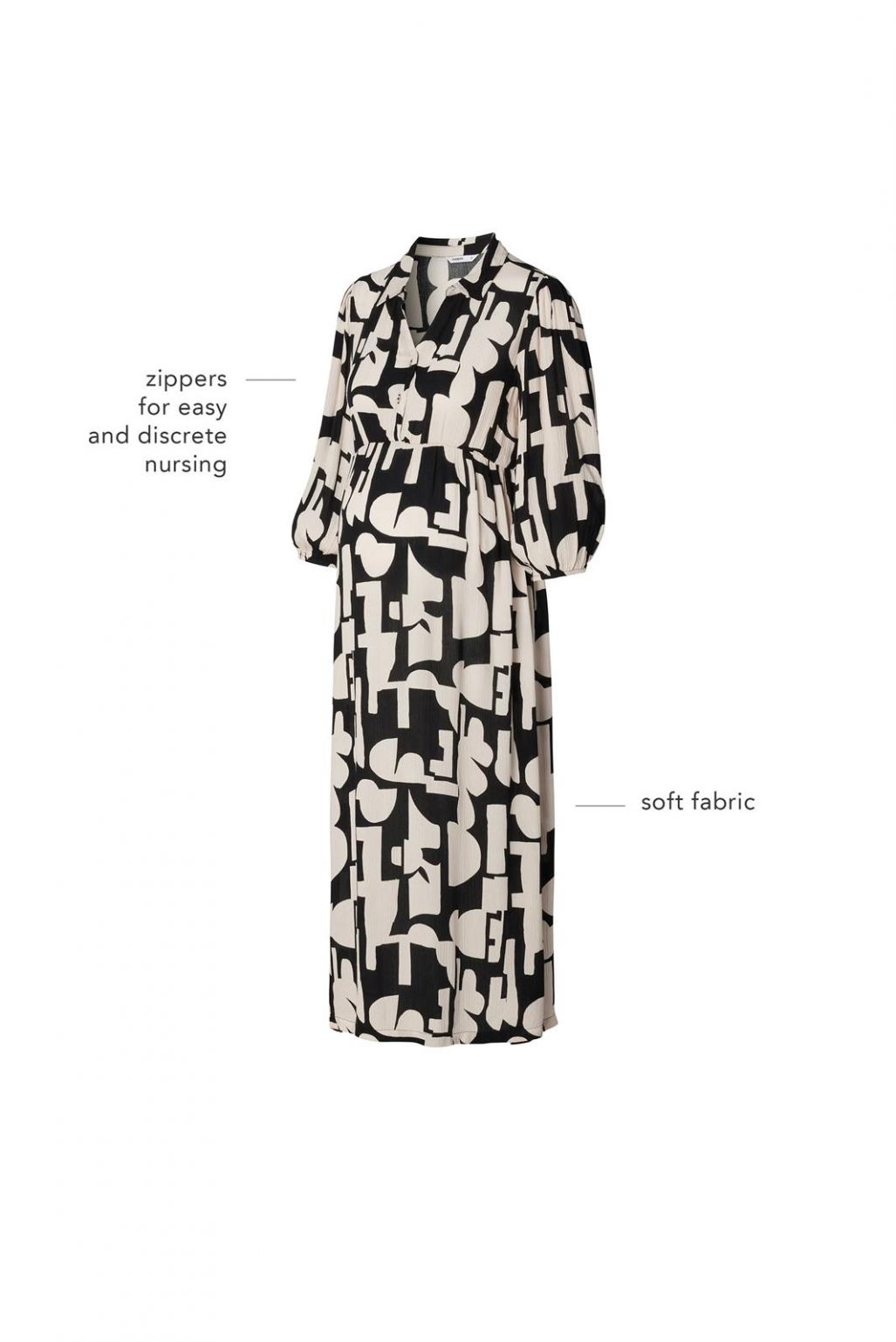 Noppies Maternity Robe d'allaitement Lieksa - Monochrome All Over Print