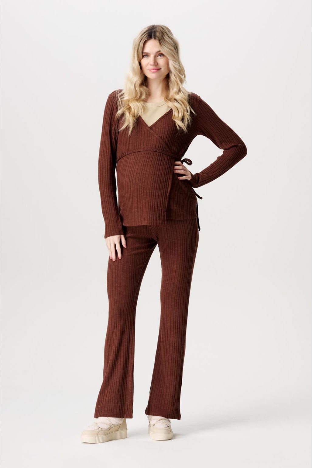 Noppies Maternity Voedingsshirt Posio - Cappucino