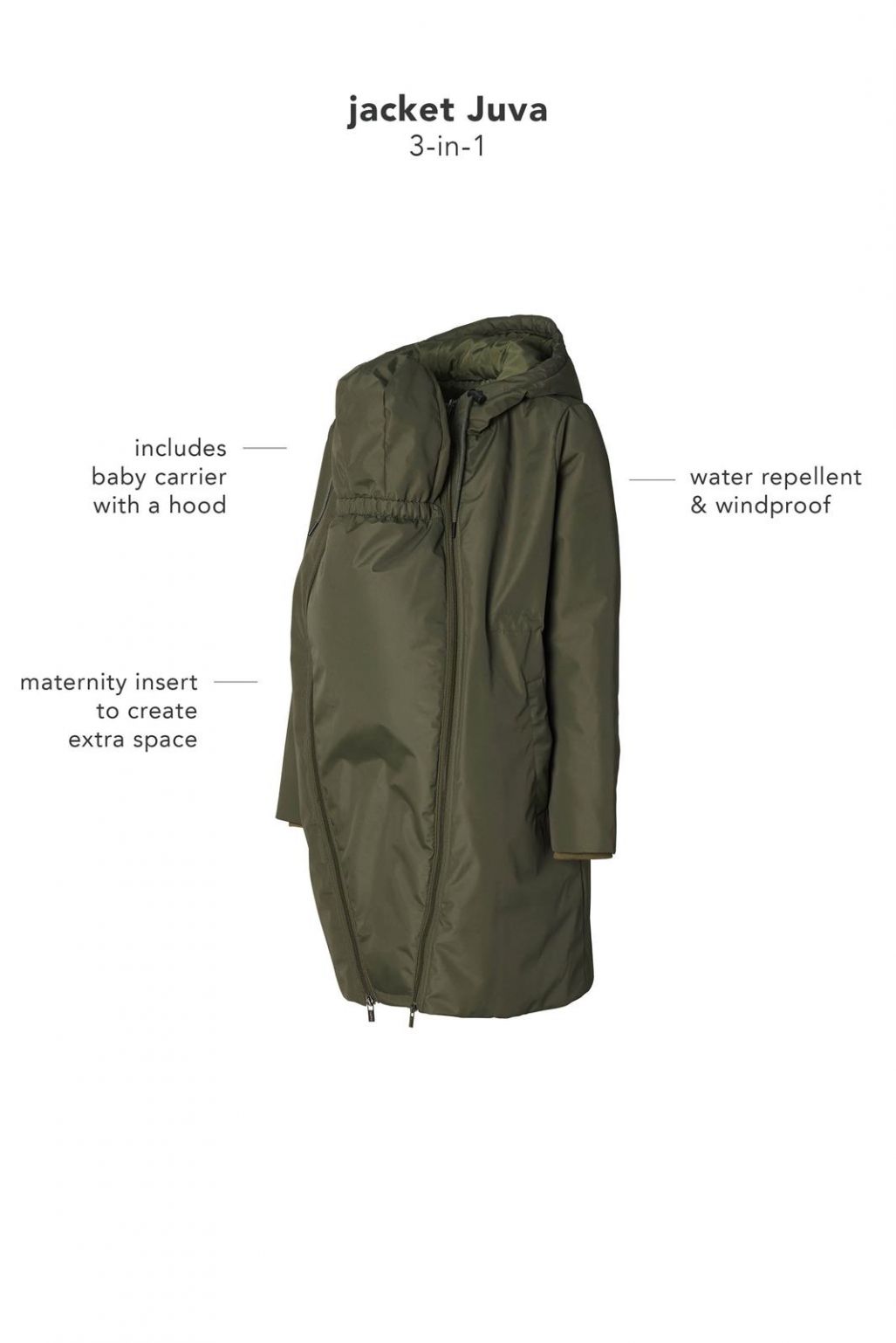 Noppies Maternity Umstandsjacke Winter Juva - Forest Night