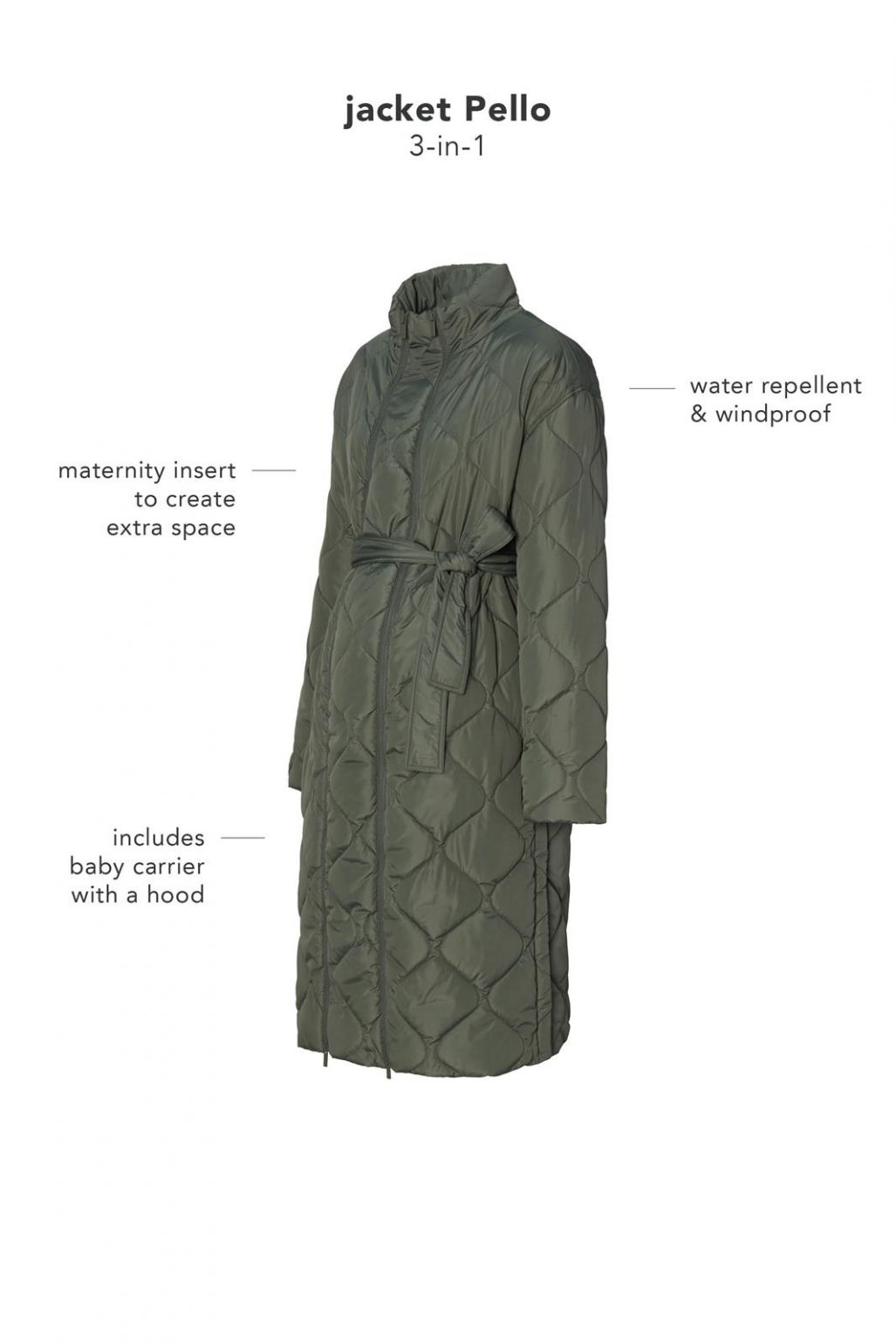 Noppies Maternity Manteau d'hiver Pello - Olive
