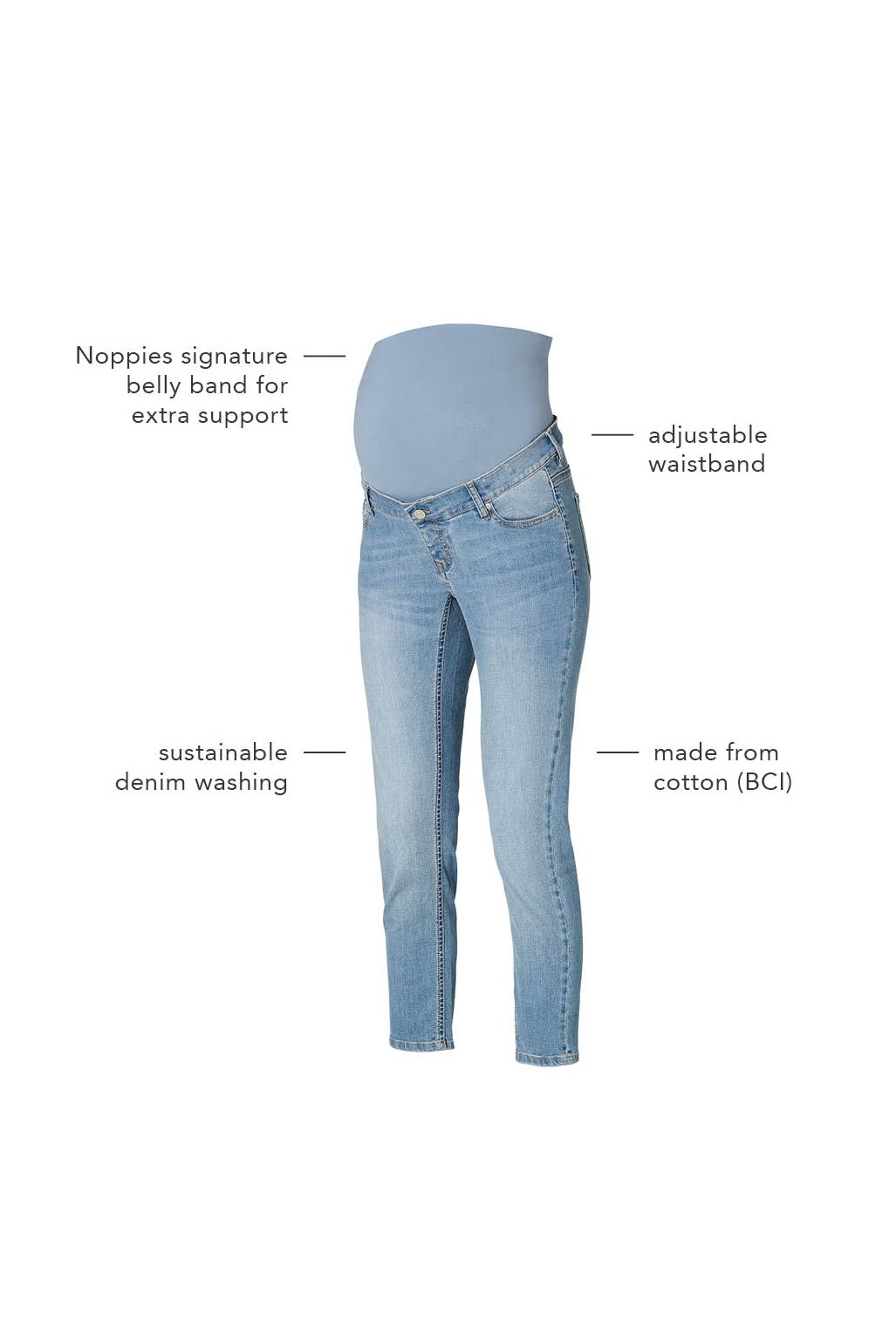 Noppies Slim jeans Mila 7/8 - Vintage Blue