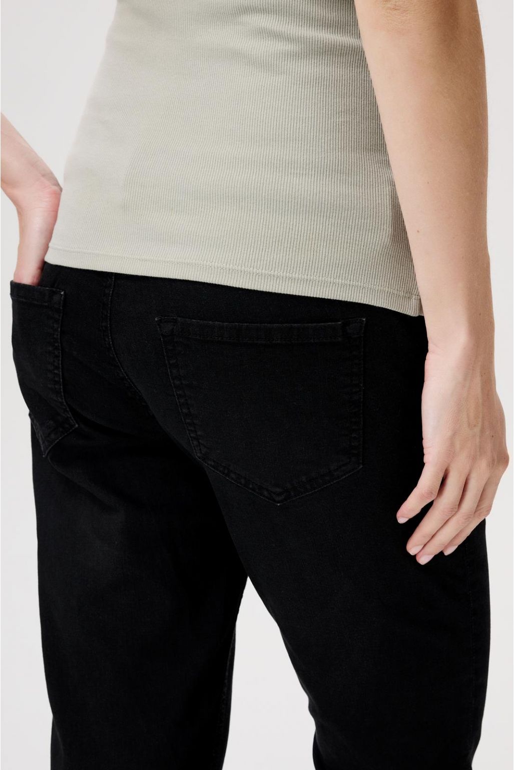 Noppies Slim Umstandsjeans Mila 7/8 - Black Dark Wash