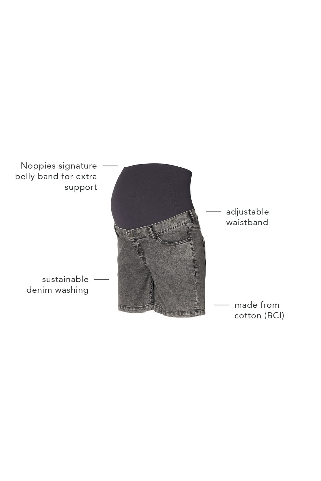 Noppies Jeans shorts Jamie - Grey Denim