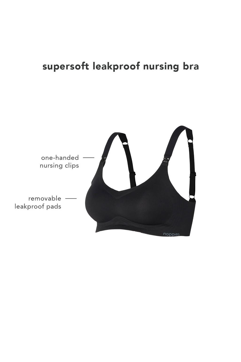 Noppies Maternity Soutien-gorge d'allaitement rembourré Zia leakproof - Black