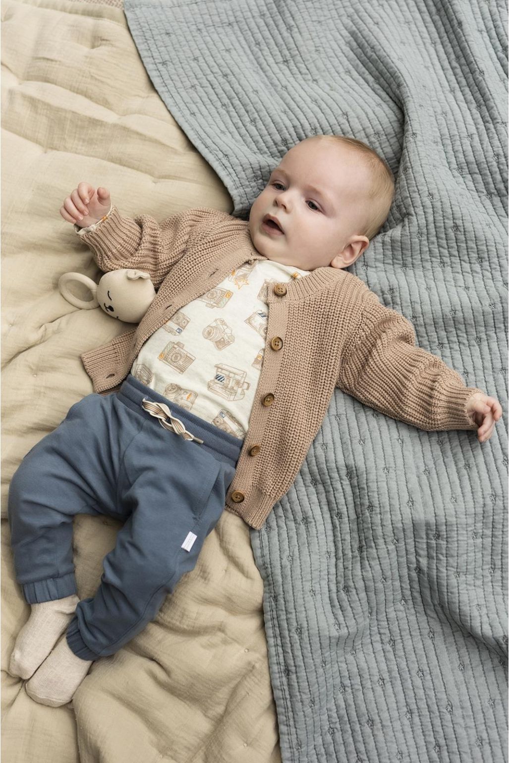 Noppies Baby Strickjacke Blaine - Warm Taupe