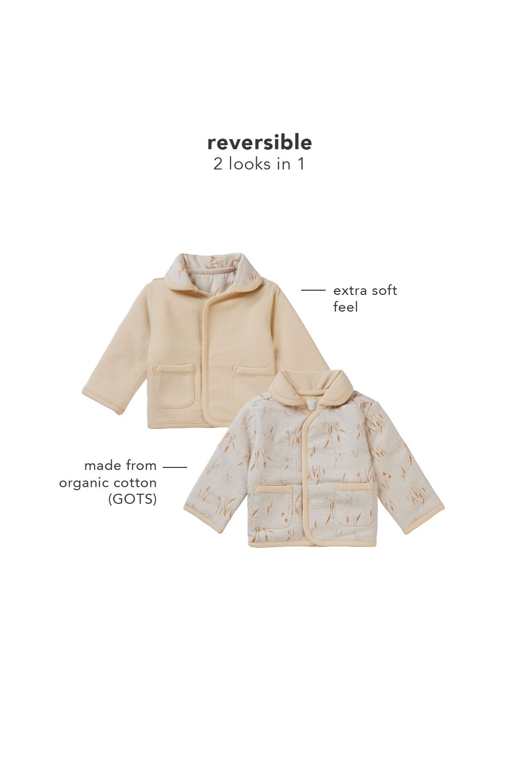 Noppies Baby Veste Benton - Reversible - Oatmeal