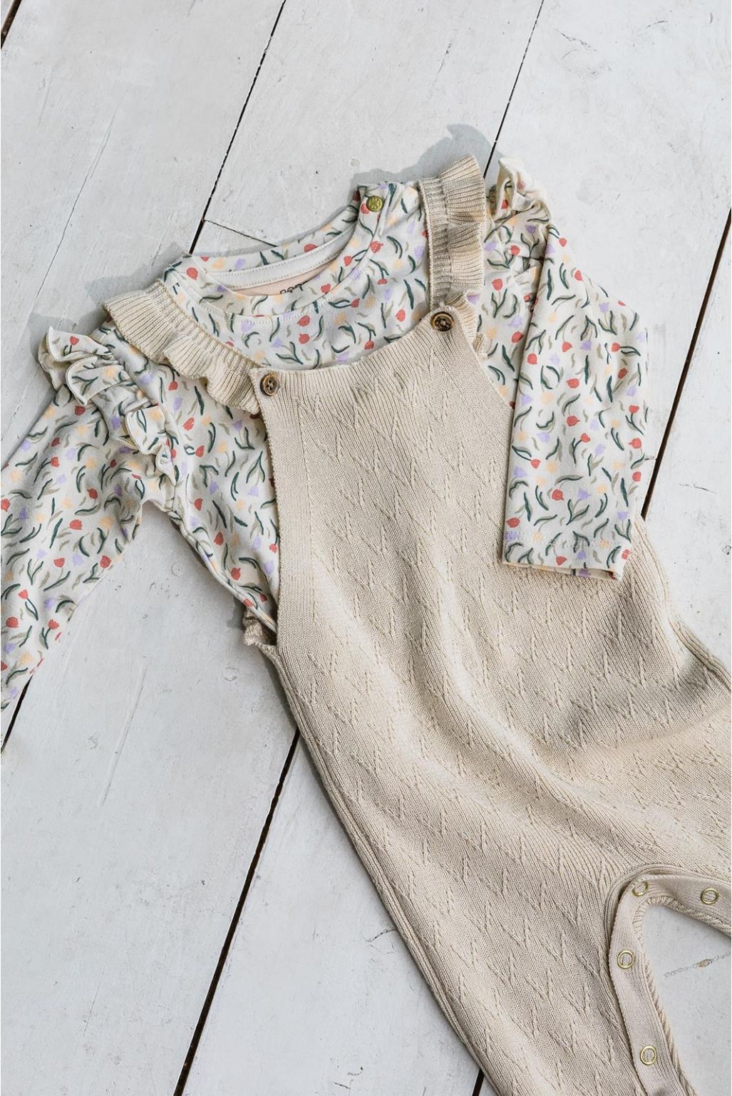 Noppies Baby Salopette Chantilly - Whitecap Gray