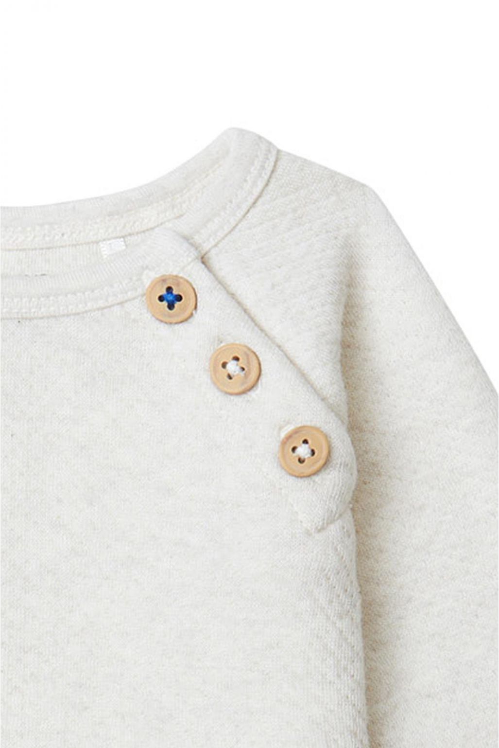 Noppies Baby T-shirt manches longues Barre - Oatmeal