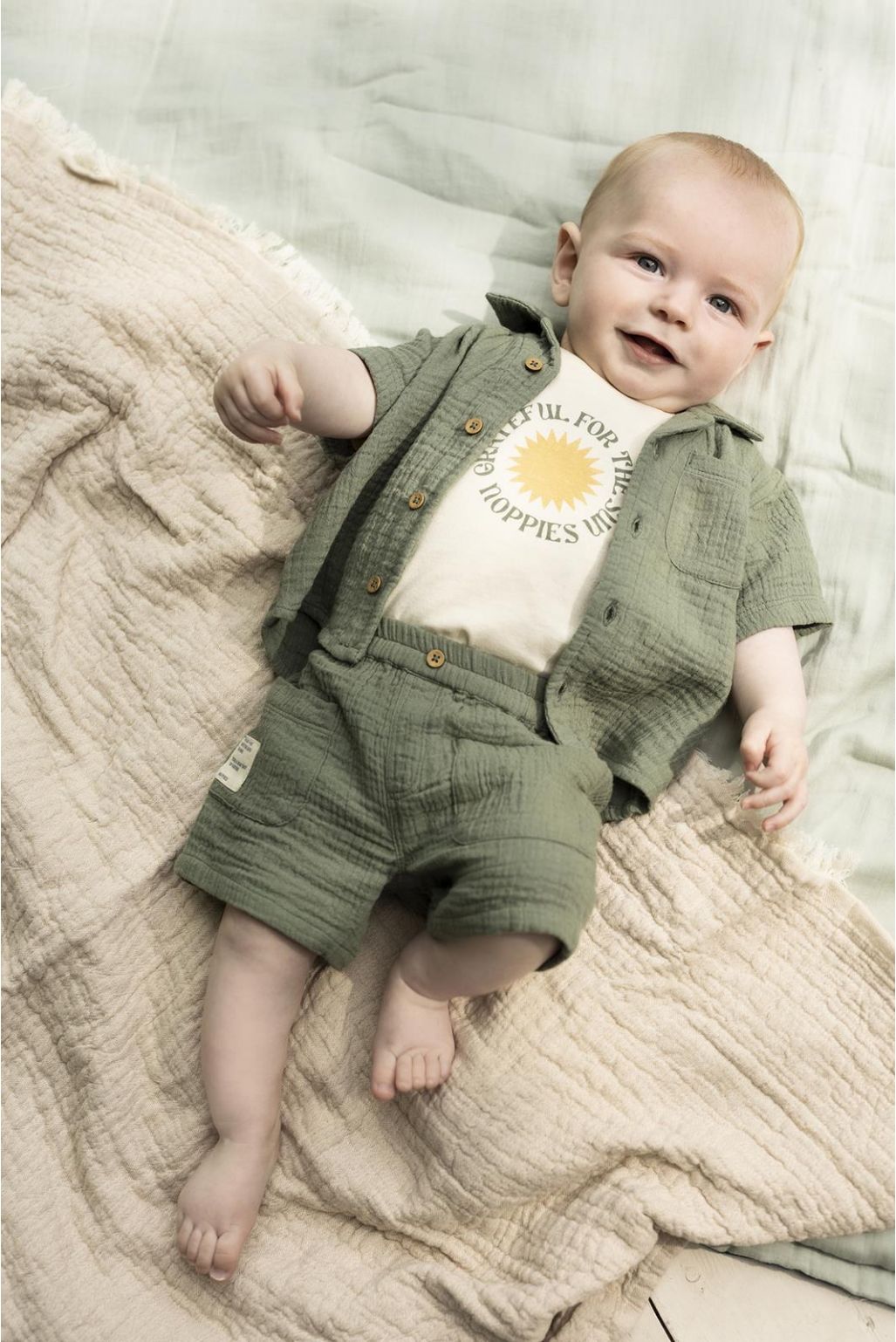 Noppies Baby Hemd Ballville - Agave Green