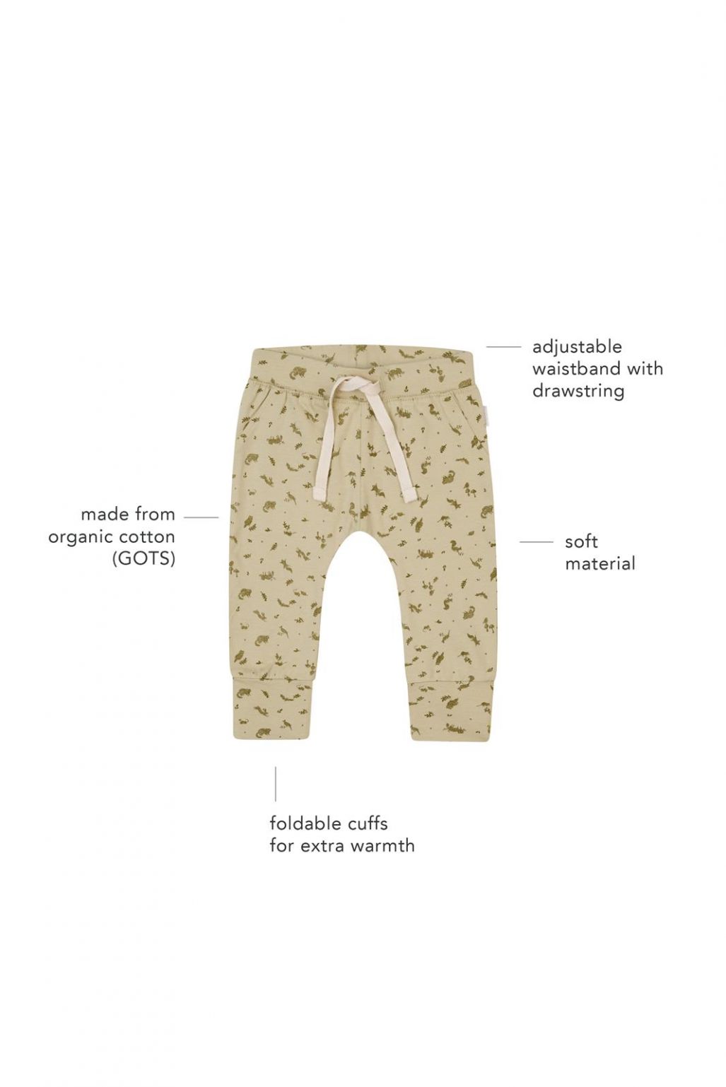 Noppies Baby Broek Gray - Moss Gray