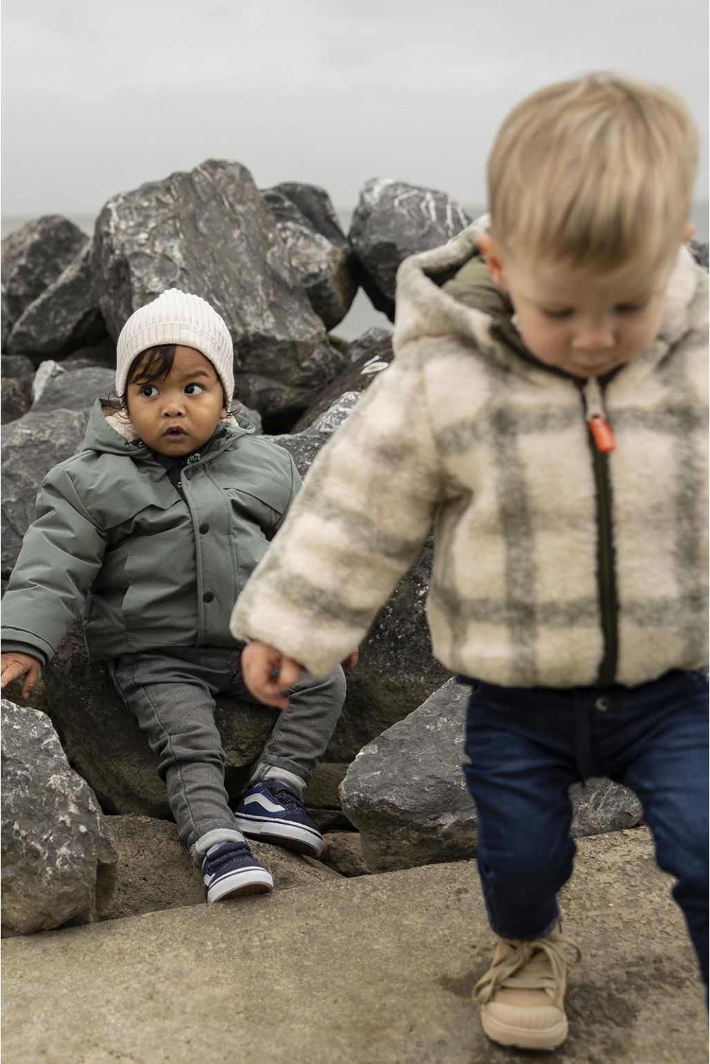 Noppies Baby Winter jacke Galar - Reversible - Dusty Olive