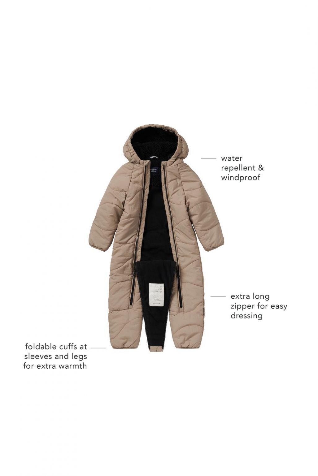 Noppies Baby Skianzug Girona - Desert Taupe