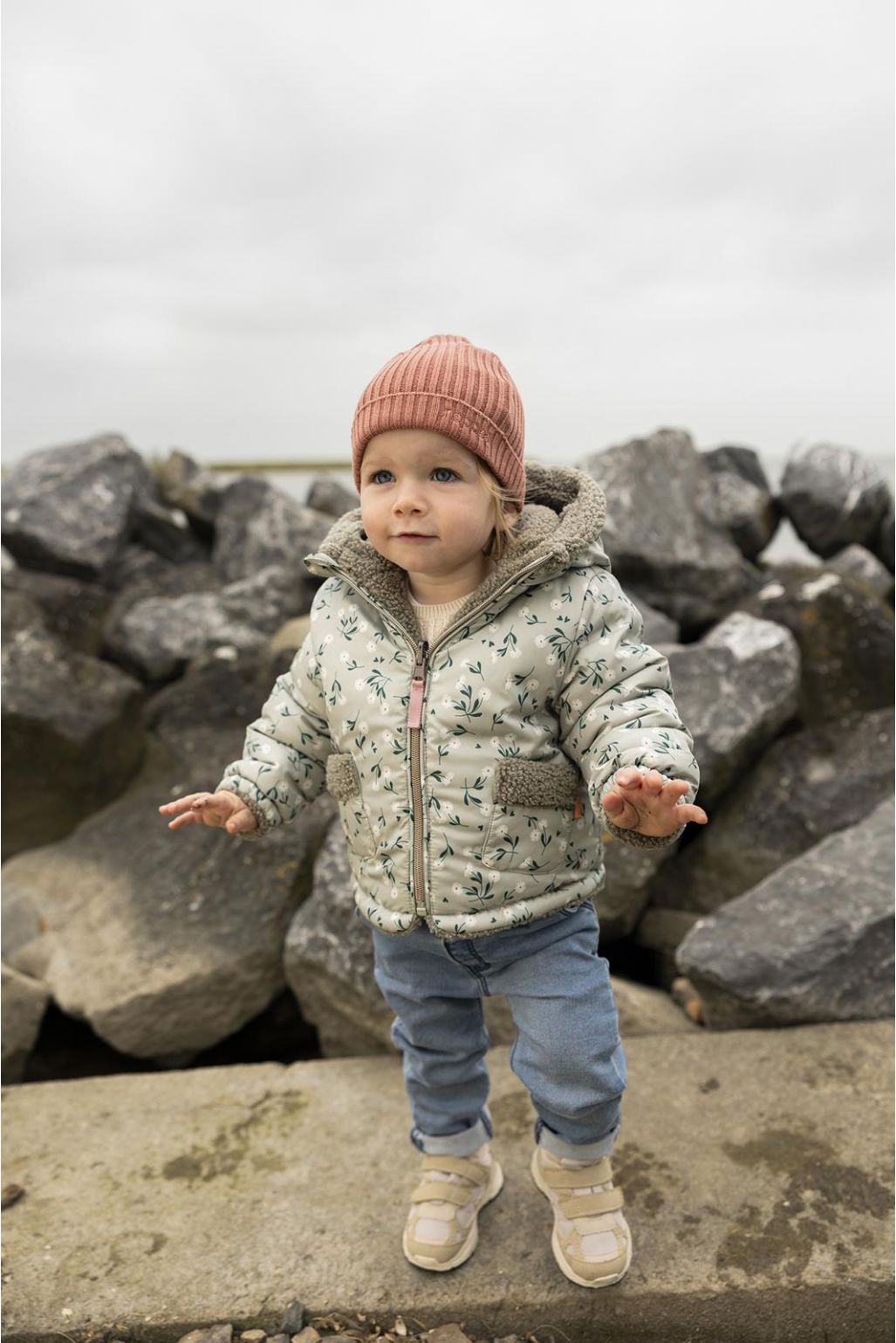 Noppies Baby Winterjas Fleury - Reversible - Moss Gray