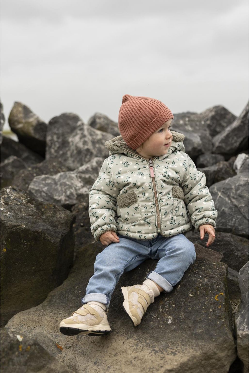 Noppies Baby Winterjas Fleury - Reversible - Moss Gray