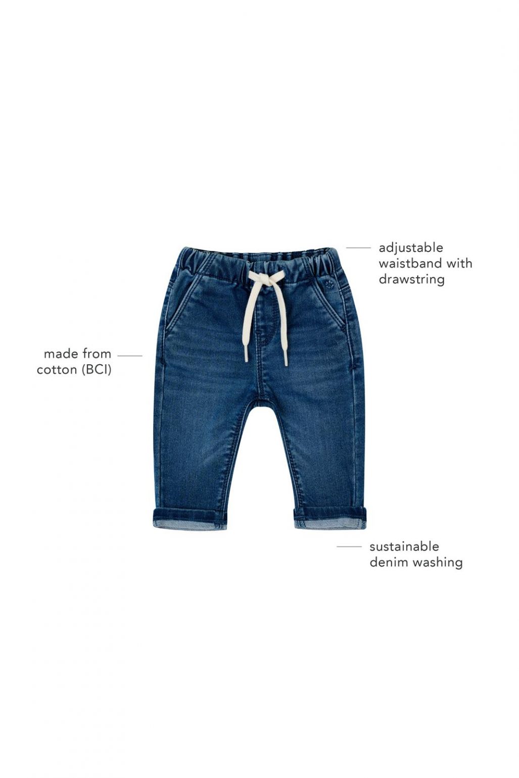 Noppies Baby Jeans Gudar - Blue Denim