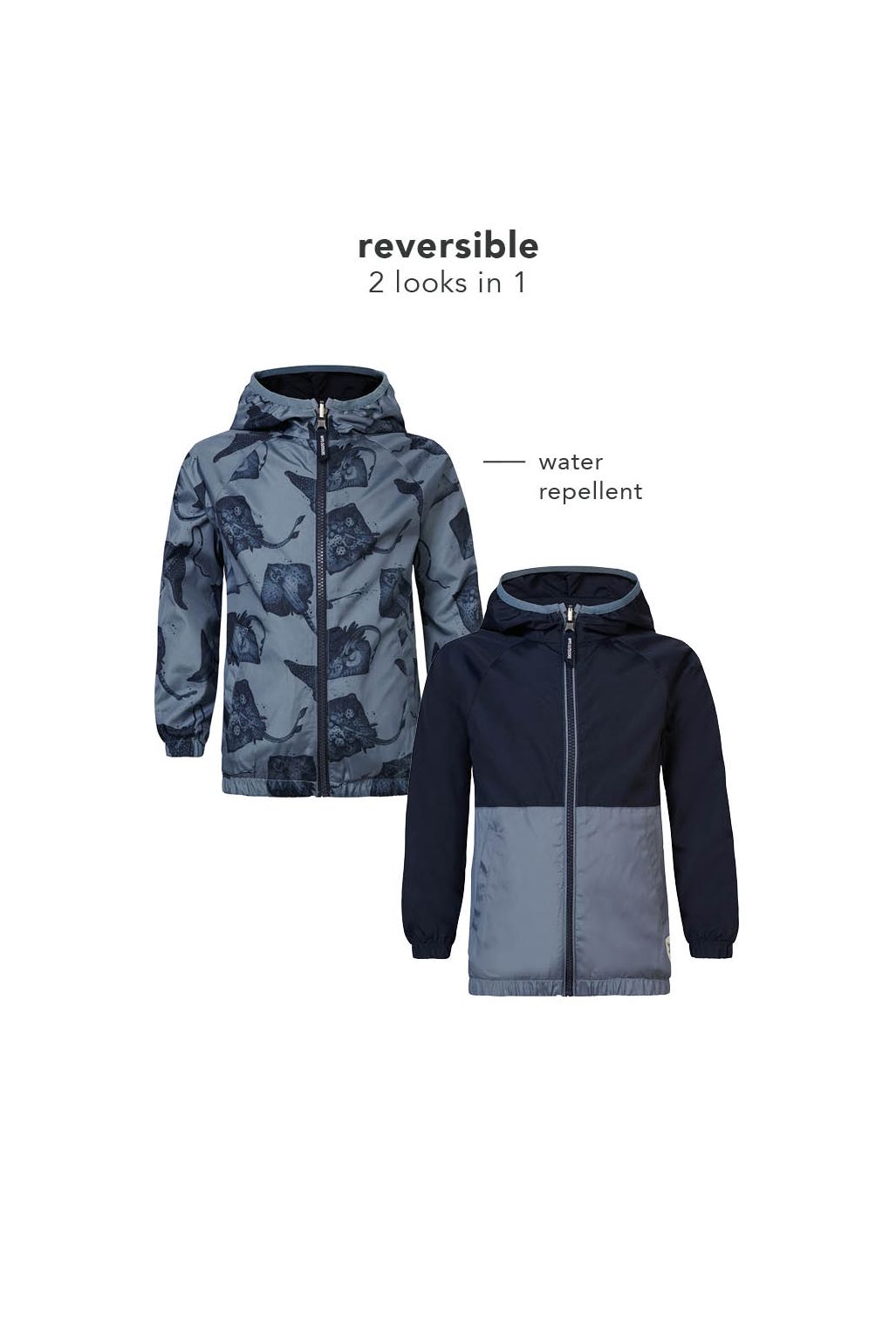 Noppies Kids Manteau d'été Duson - Reversible - Blue Mirage