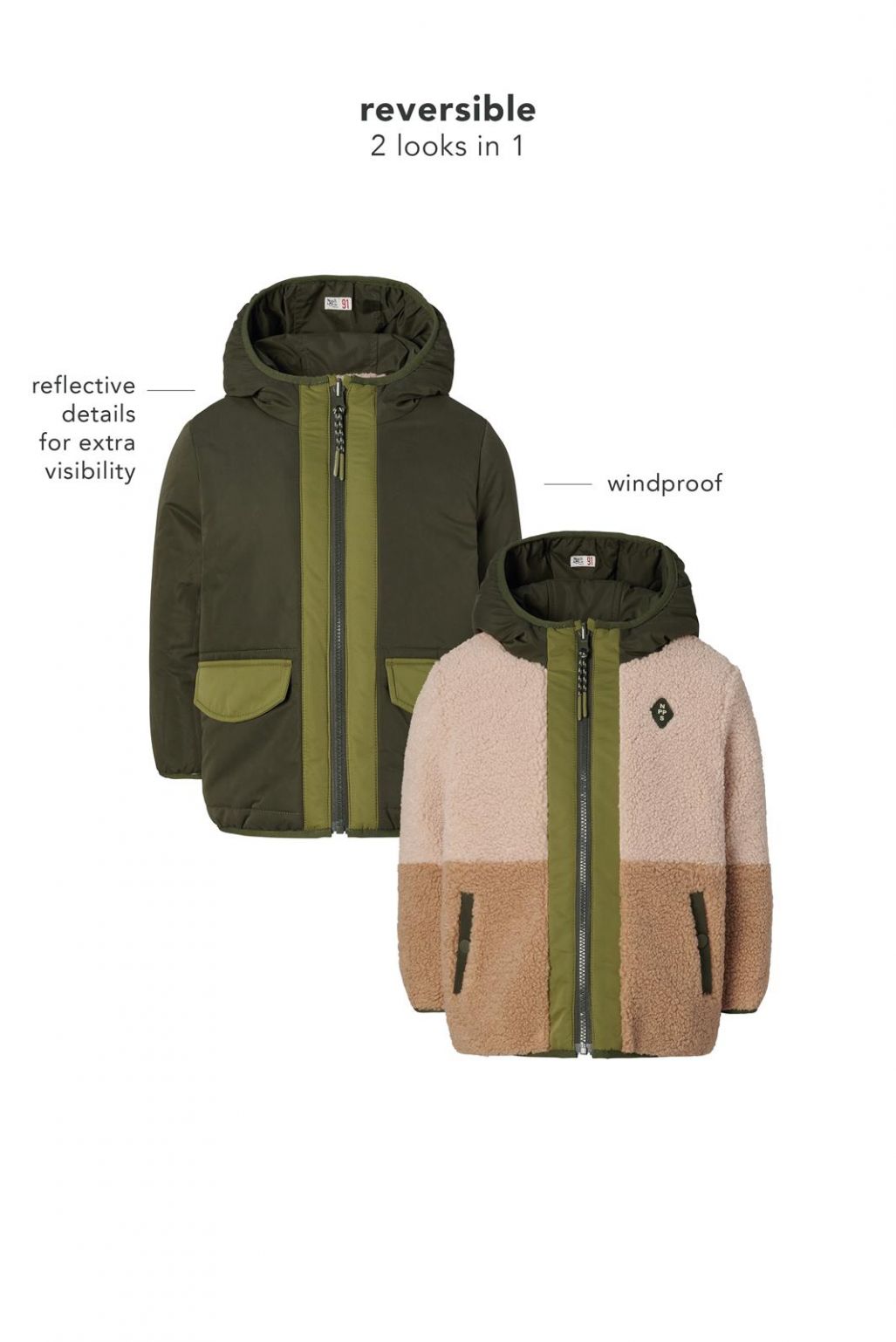Noppies Kids Manteau d'hiver Hoyos - Reversible - Forest Night