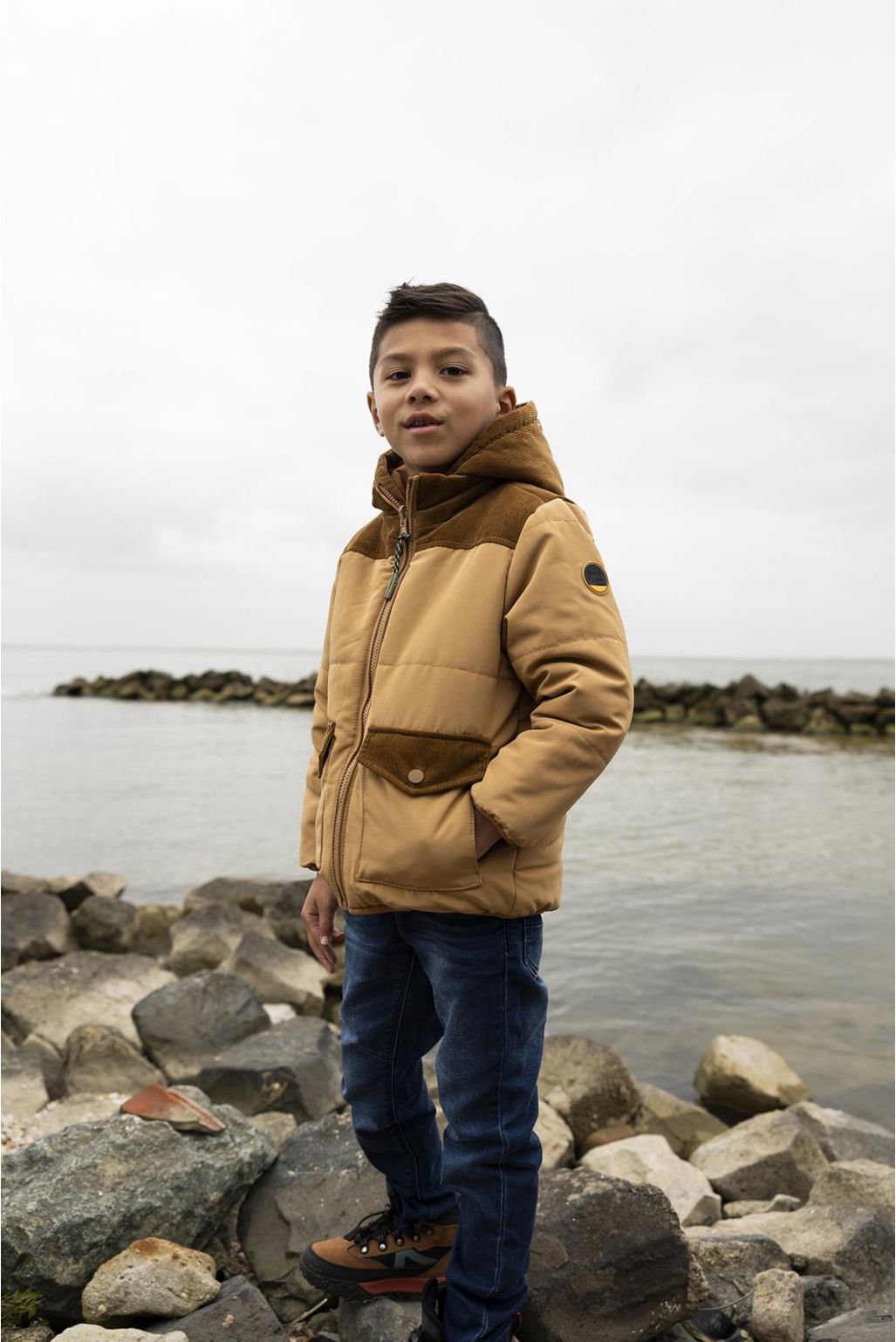 Noppies Kids Manteau d'hiver Hinix - Reversible - Bistre