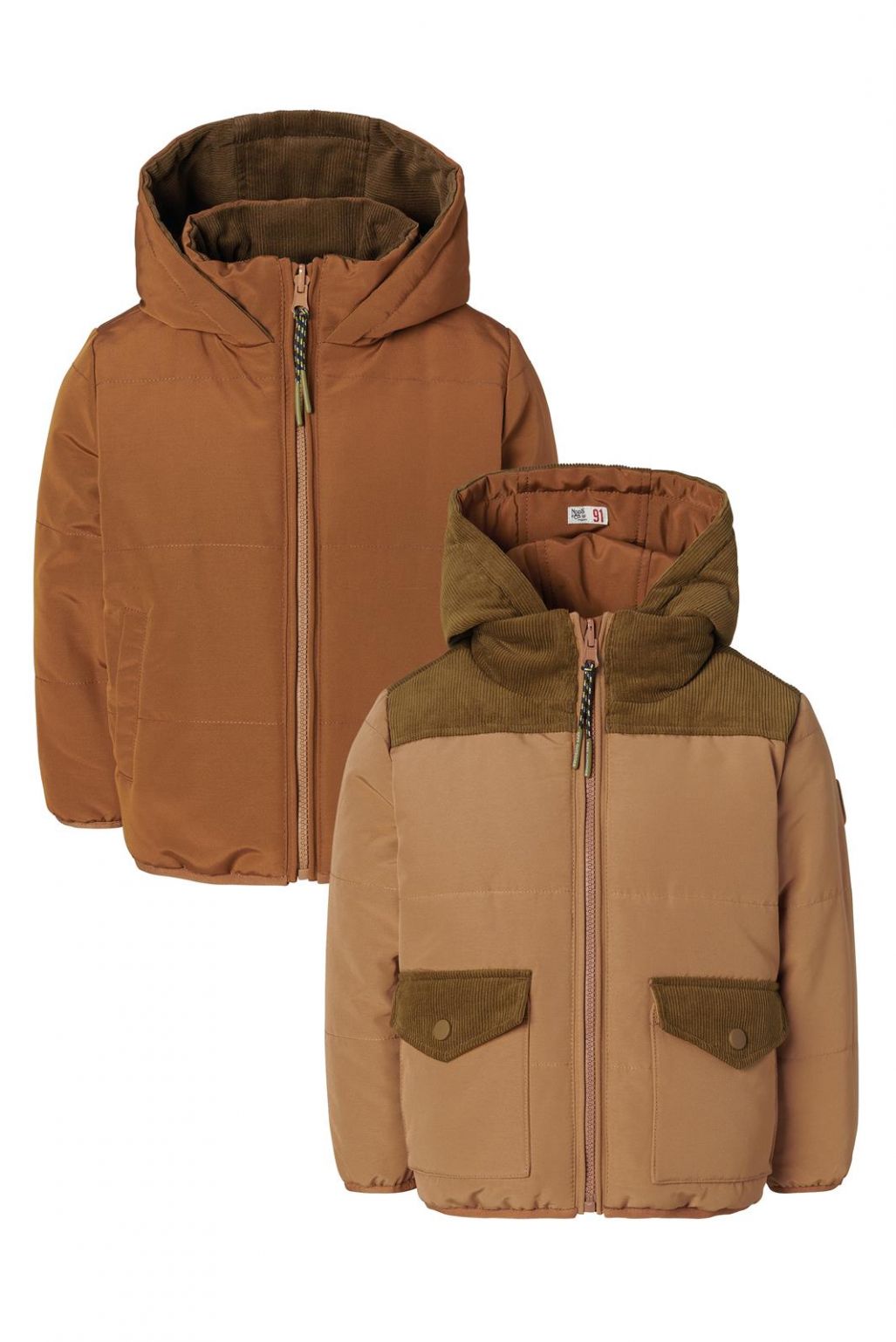 Noppies Kids Manteau d'hiver Hinix - Reversible - Bistre
