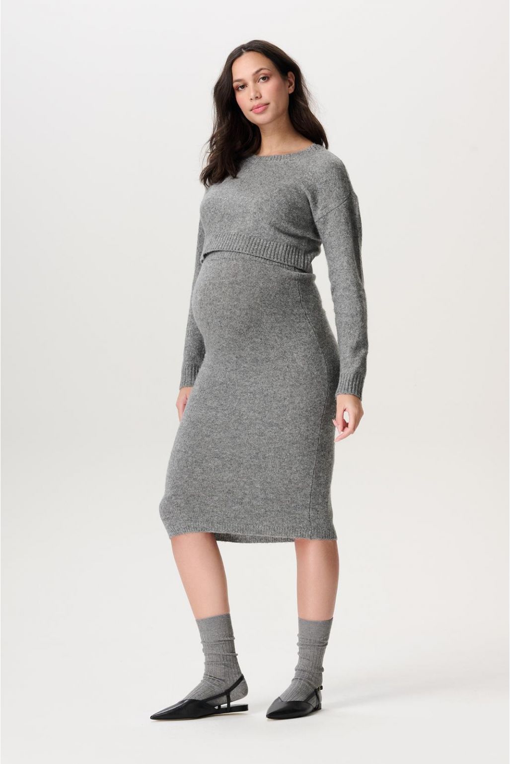 Noppies Maternity Jupe Otta - Light Grey Melange Noppies Maternity Jupe Otta - Light Grey Melange