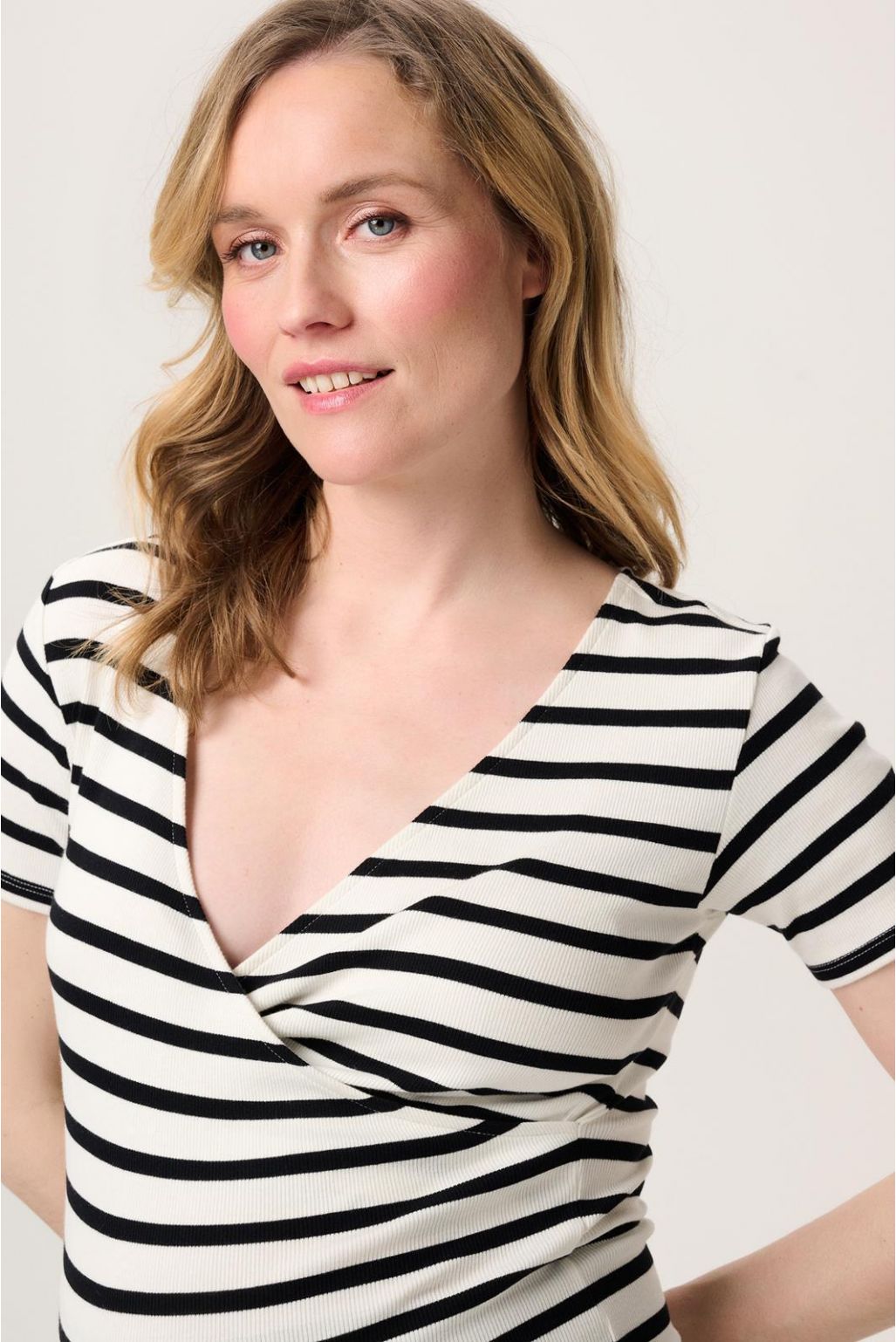 Noppies Maternity Voedingstop Sanson - Cream Stripe
