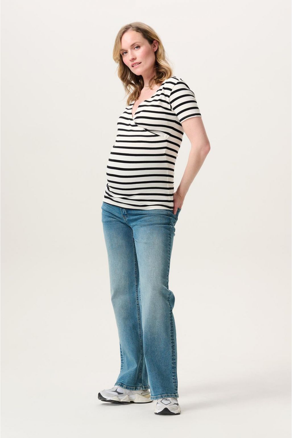 Noppies Maternity Voedingstop Sanson - Cream Stripe