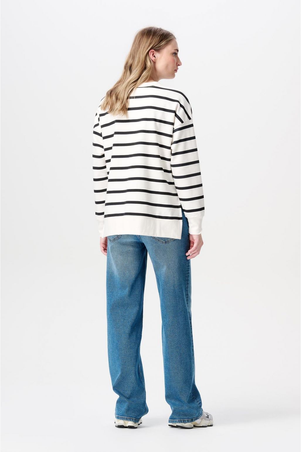 Noppies Maternity Trui met voedingsfunctie Pepe - Cream Stripe