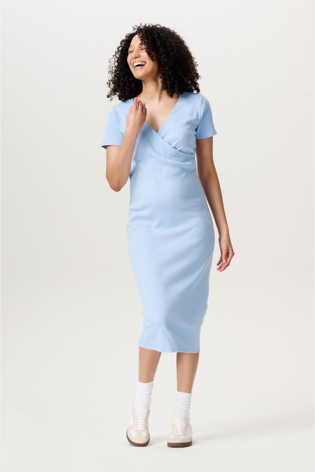 Noppies Maternity Jurk met voedingsfunctie Soiree - Light Sky Noppies Maternity Jurk met voedingsfunctie Soiree - Light Sky