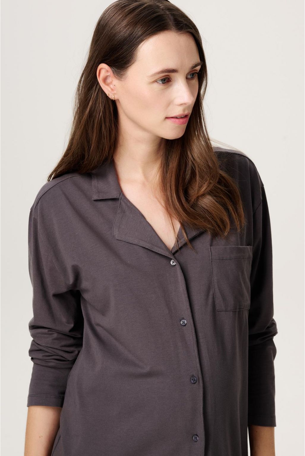 Noppies Maternity Nursing nightdress Maiko - Forged Iron