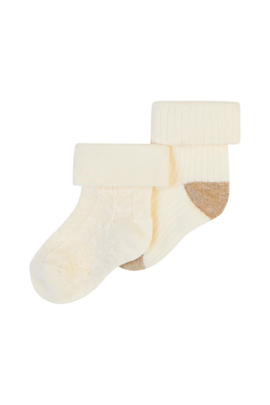 Noppies Baby Chaussettes (2 paires) Unisex Socks 2-pack - Buttercream Noppies Baby Chaussettes (2 paires) Unisex Socks 2-pack - Buttercream