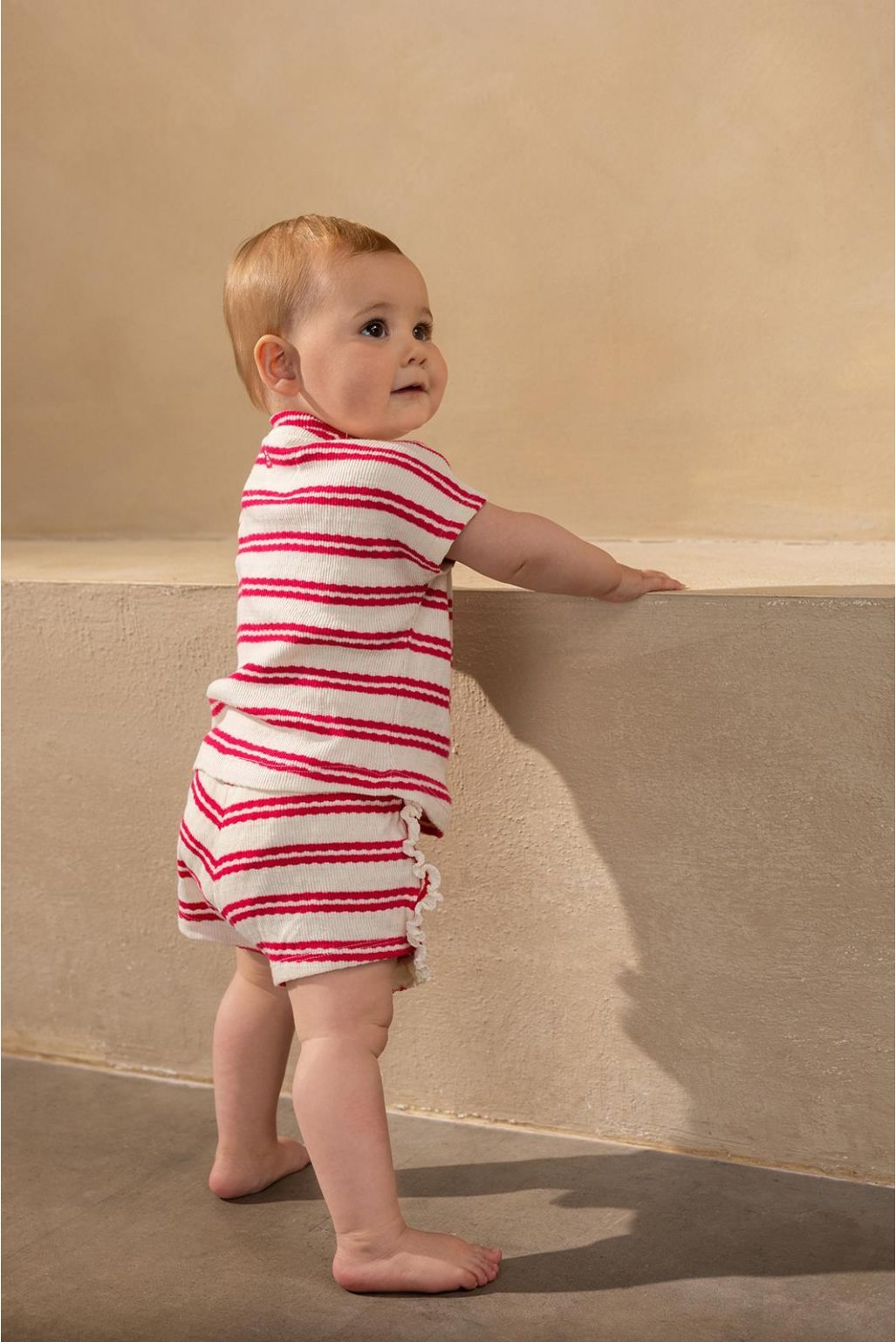 Noppies Baby Short Montecito - Stripe pattern Pink