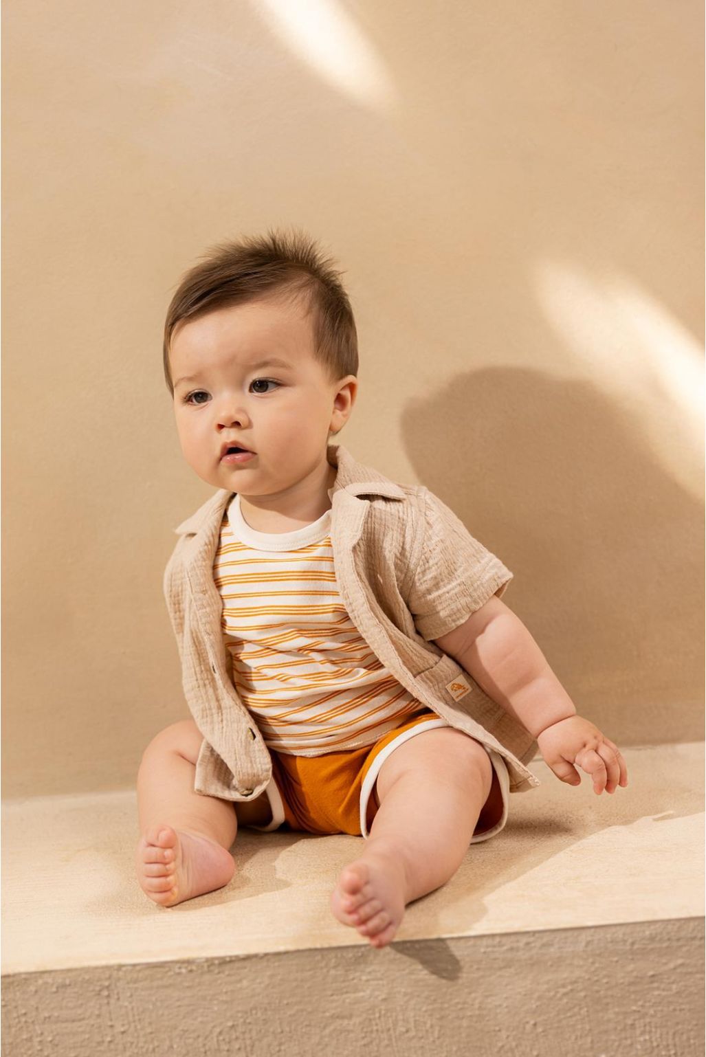 Noppies Baby T-shirt Oxie - Stripe pattern Off white