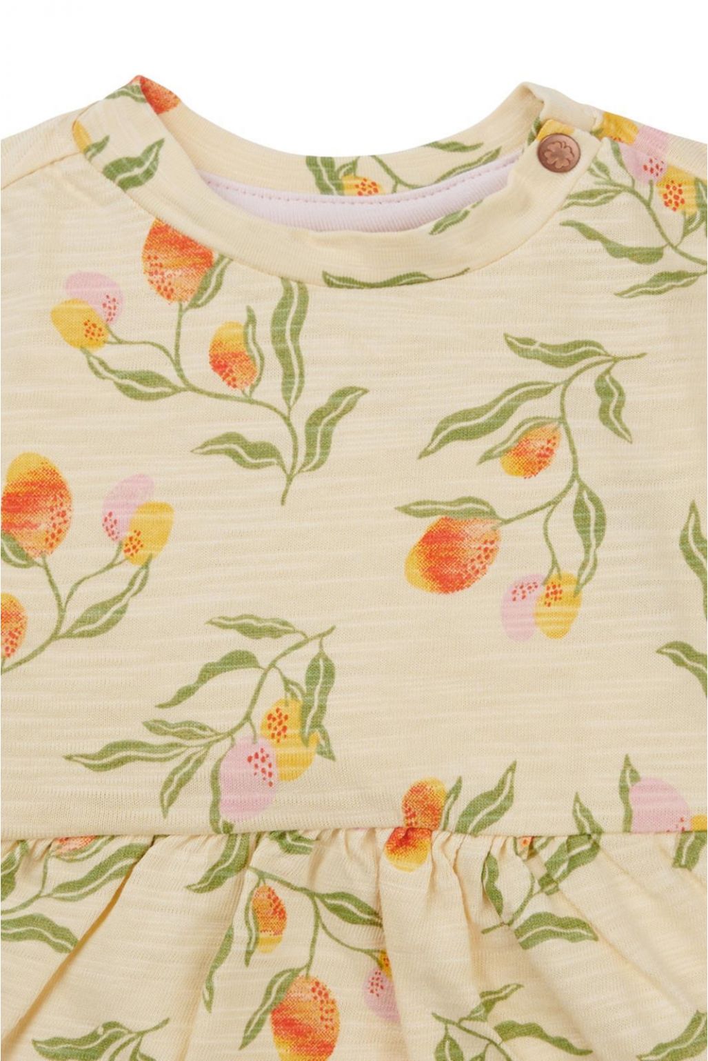 Noppies Baby Jurk Mobinee - Fruit pattern Medium Yellow
