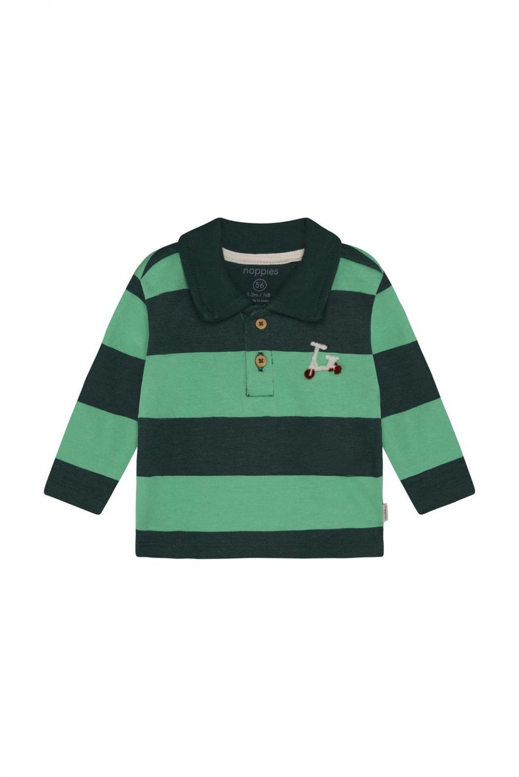 Noppies Baby Longsleeve Stuart - Stripe Pattern Medium Grey