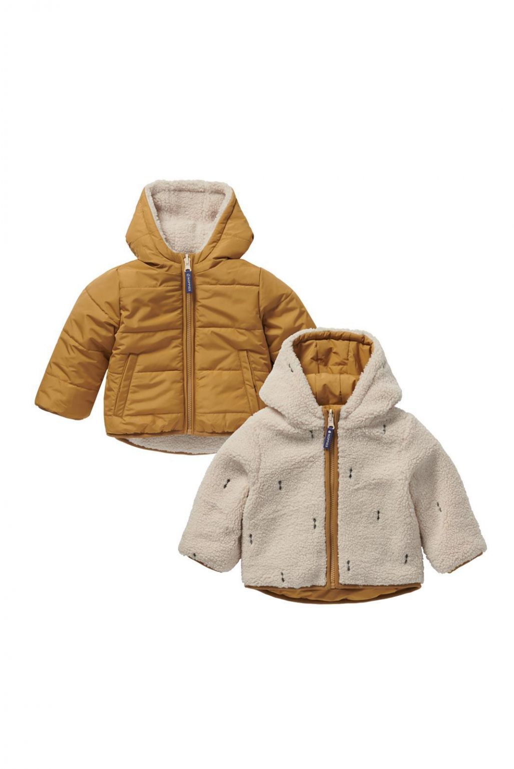 Noppies Baby Winterjas Ordway - Reversible - Minimal Pattern Med.blue Noppies Baby Winterjas Ordway - Reversible - Minimal Pattern Med.blue