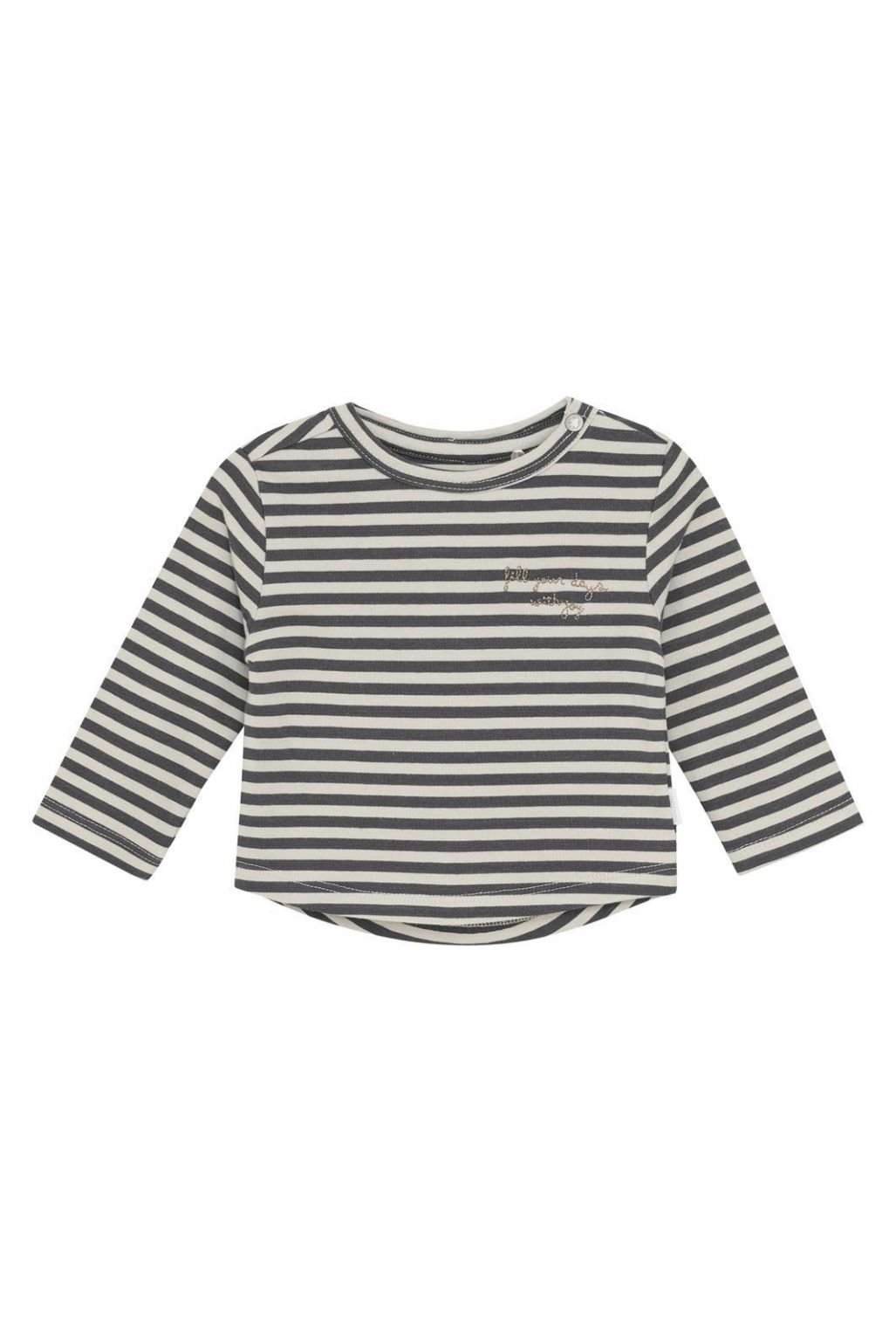 Noppies Baby Longsleeve Superior - Stripe Pattern Dark Grey Noppies Baby Longsleeve Superior - Stripe Pattern Dark Grey