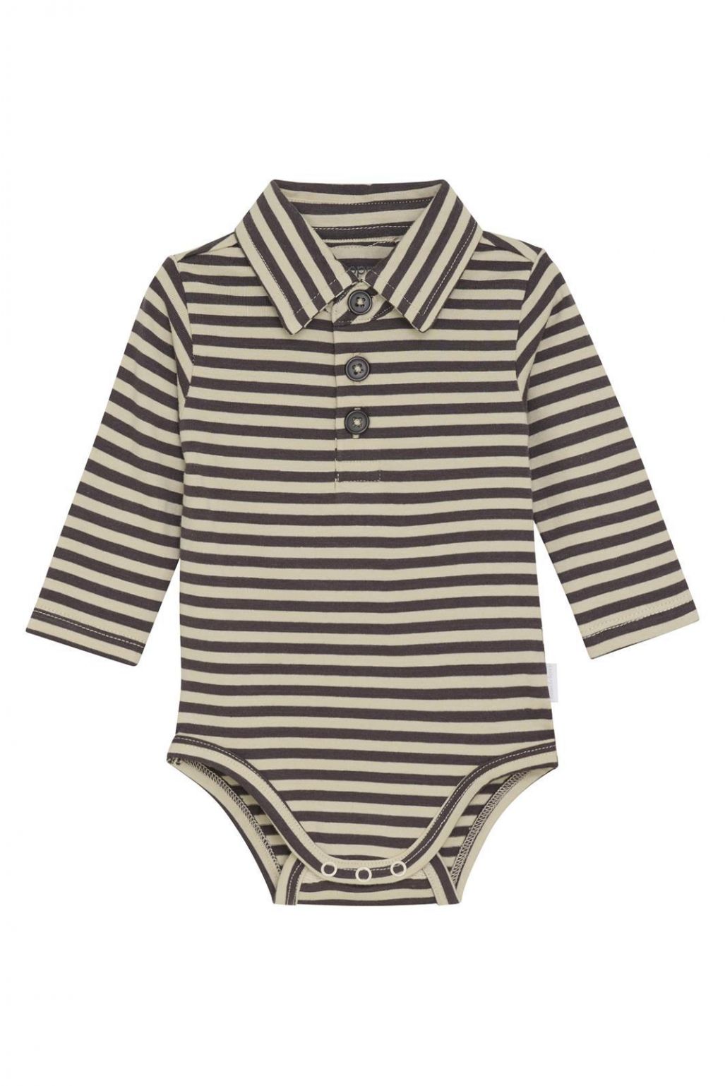 Noppies Baby Romper Spur - Stripe Pattern Dark Grey Noppies Baby Romper Spur - Stripe Pattern Dark Grey