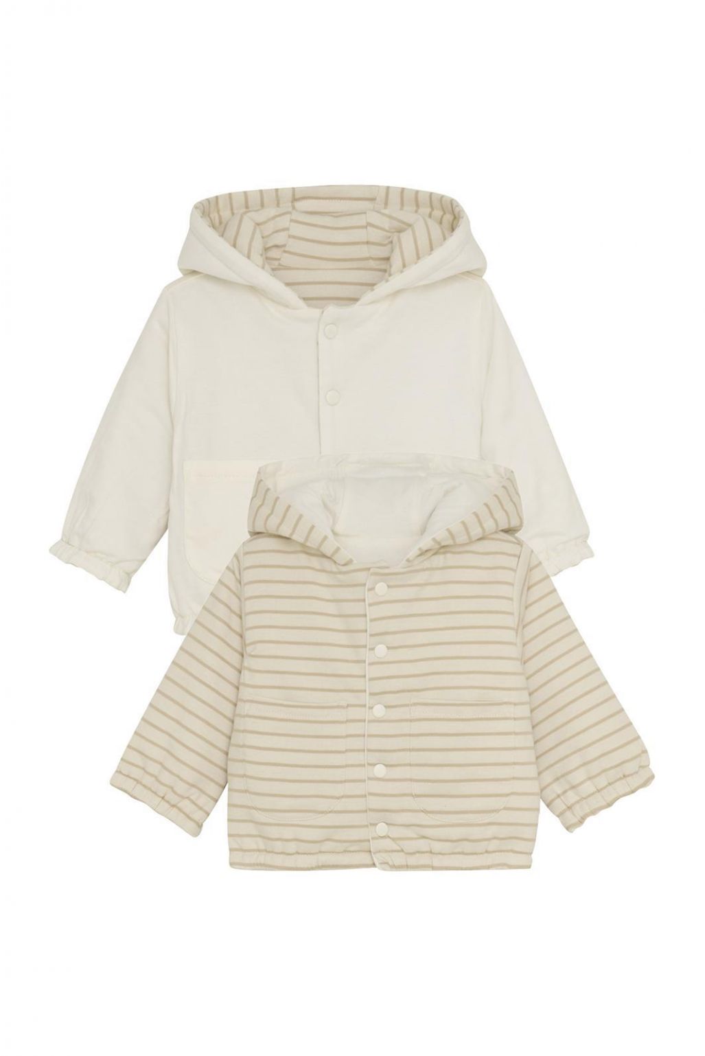 Noppies Baby Vest Neddie - Reversible - Stripe pattern Off white