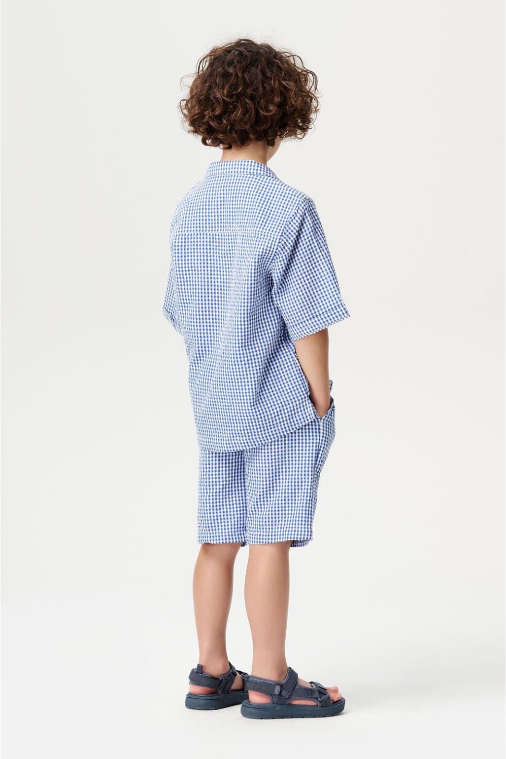 Noppies Kids T-shirt Osnabruck - Check pattern Medium blue