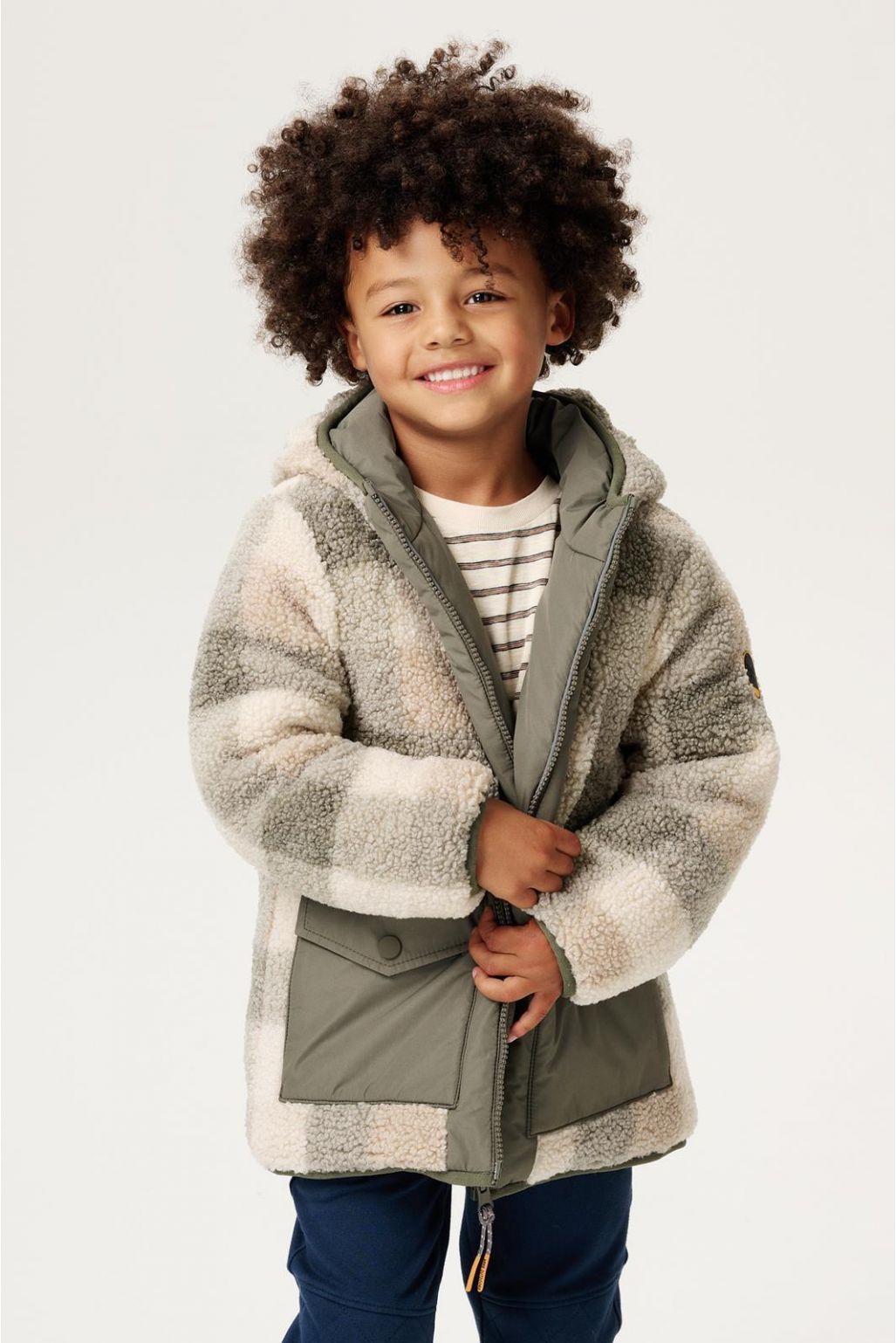 Noppies Kids Winter jacke Loja - Reversible - Check Pattern Medium Green