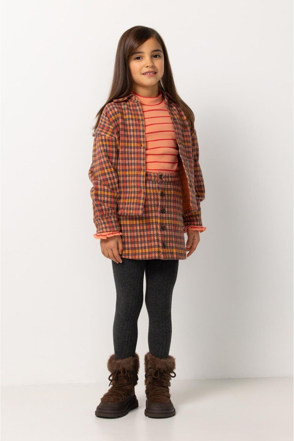 Noppies Kids Rok Portola - Check Pattern Light Brown Noppies Kids Rok Portola - Check Pattern Light Brown