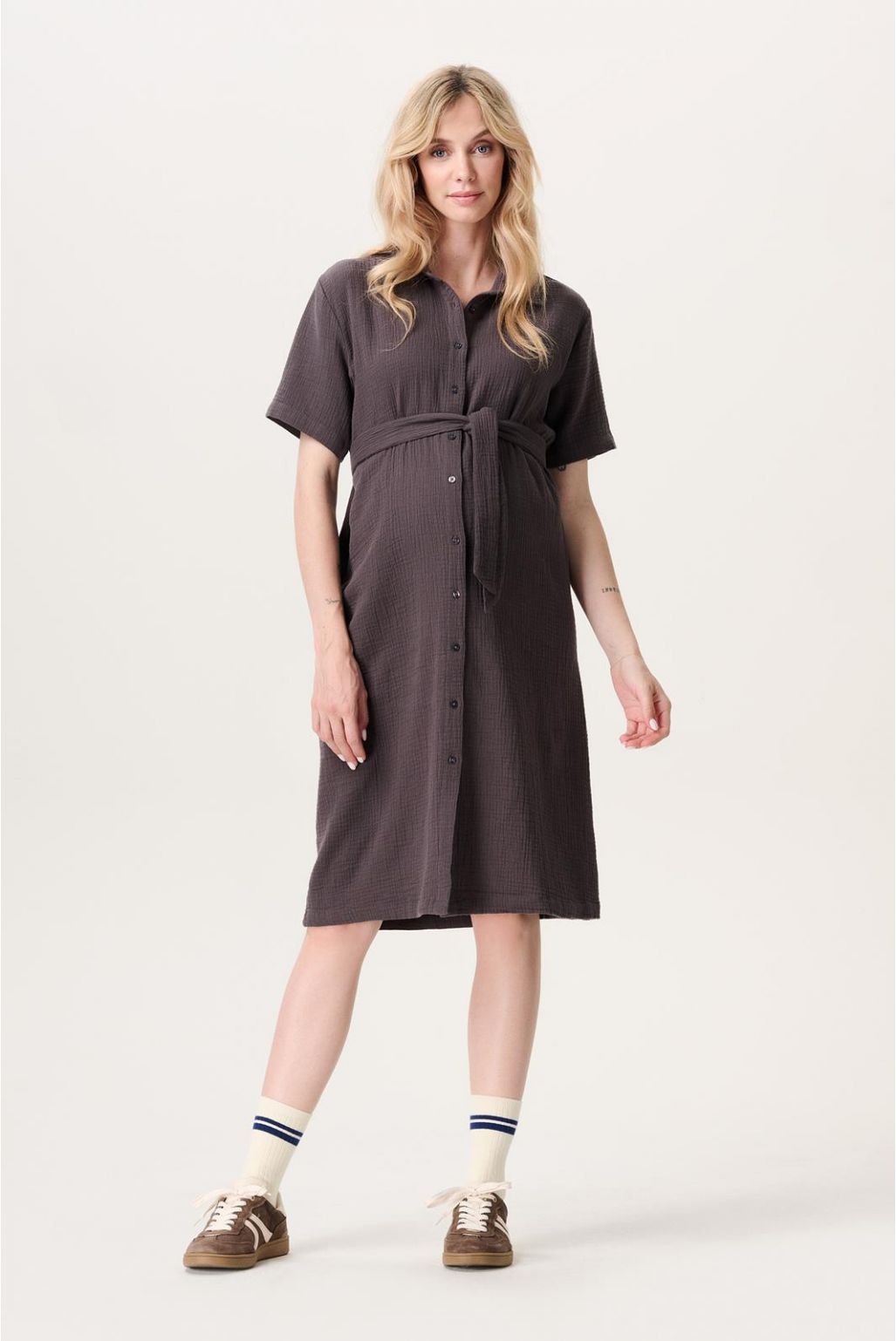 Noppies Maternity Jurk met voedingsfunctie - Forged Iron