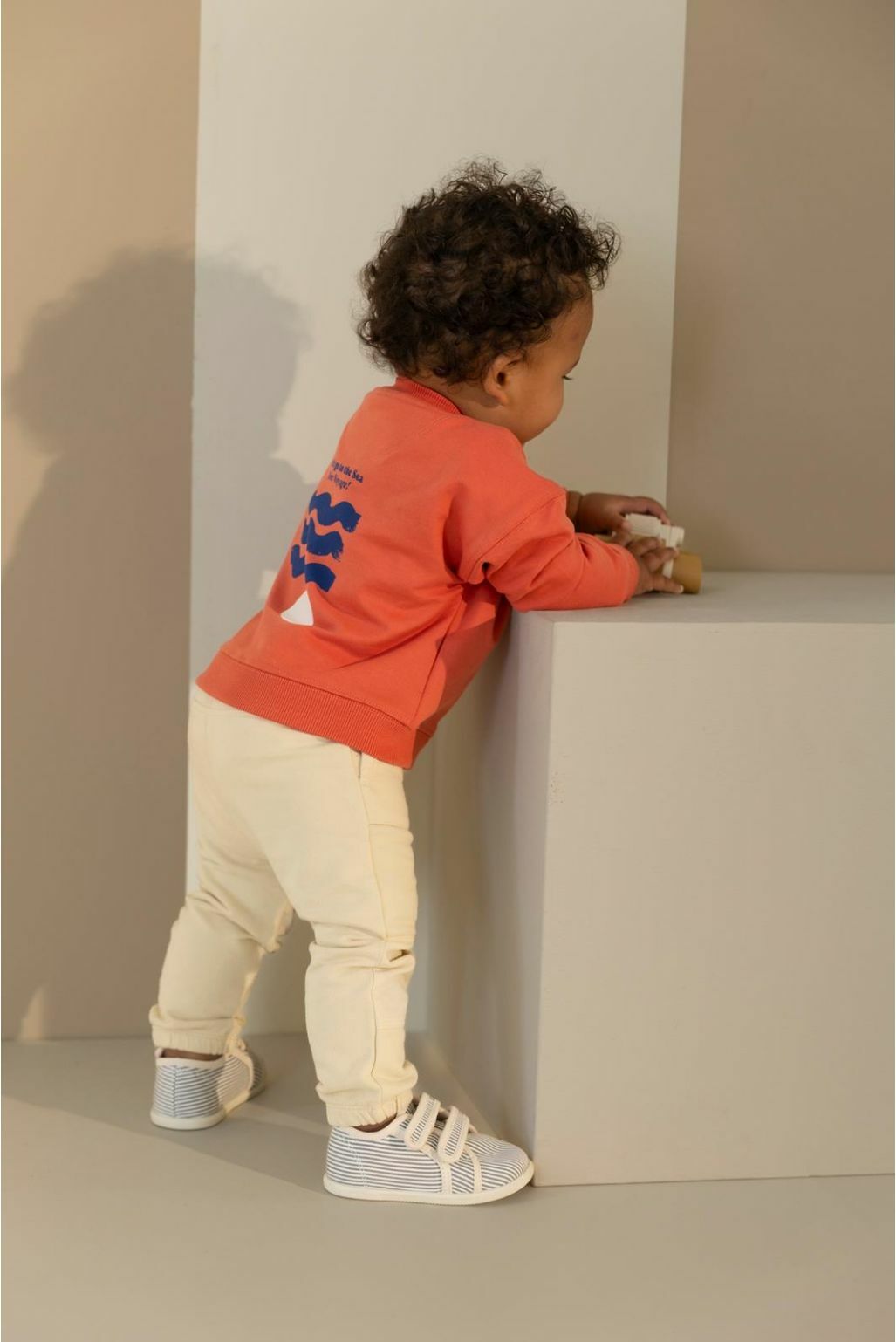 Noppies Baby Sweater - backprint - Burnt Sienna